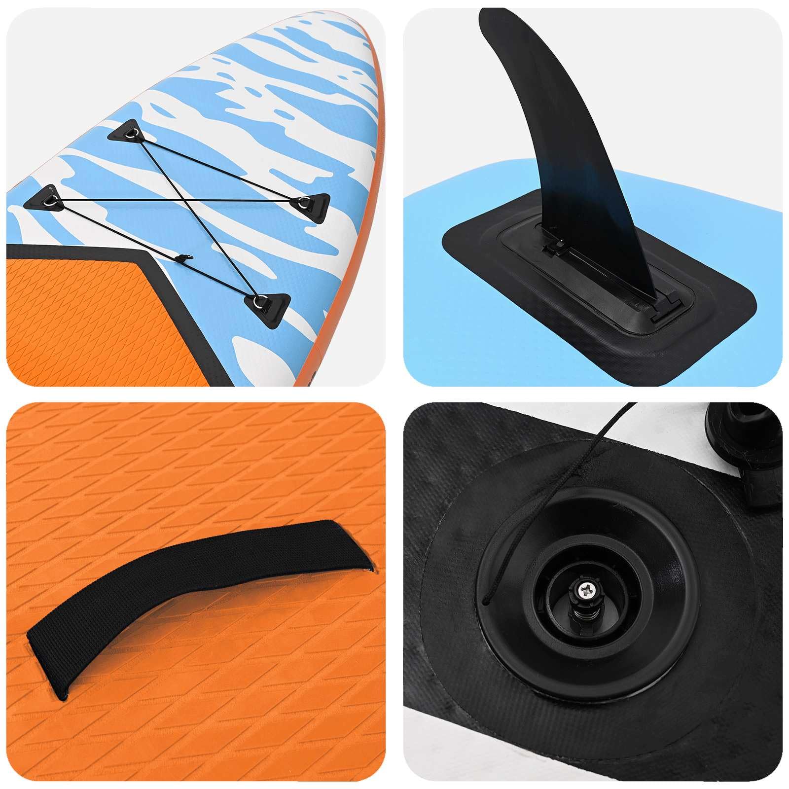 Mangloder - Tabla de surf con asiento 2 en 1 para deportes acuáticos, portátil, tabla de yoga y touring para río lago, incluye bomba, aleta, leash, mochila para adultos