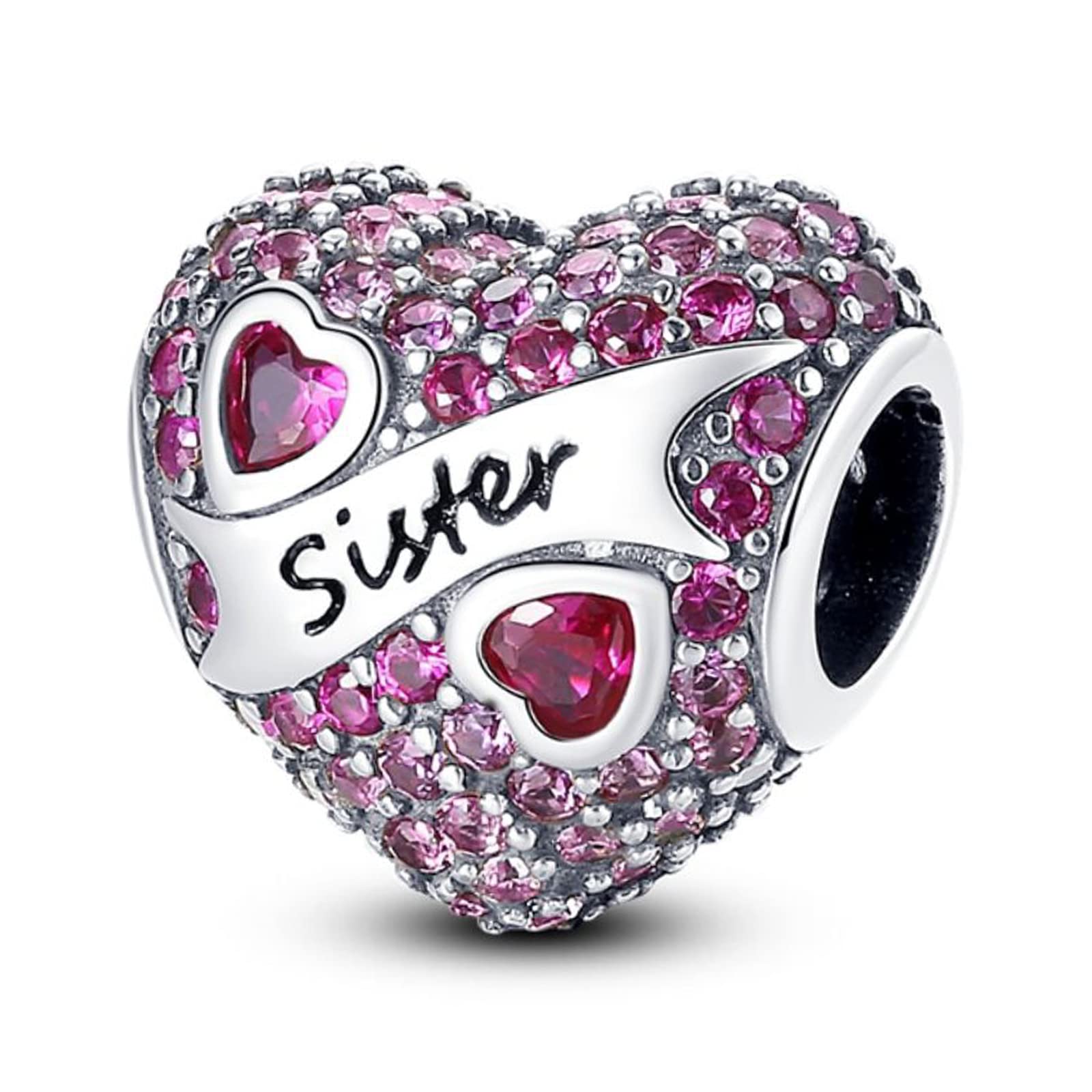 Annmors Charm Mère Fille Famille Amis pour Femme Argent Sterling 925 Breloque Bracelets Colliers Pendentifs