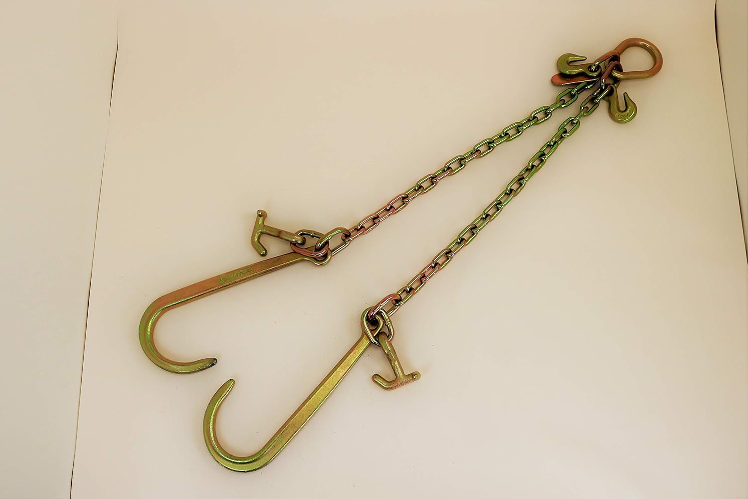 24" V Bridle Chain with 15" J Hooks and T-J Hooks