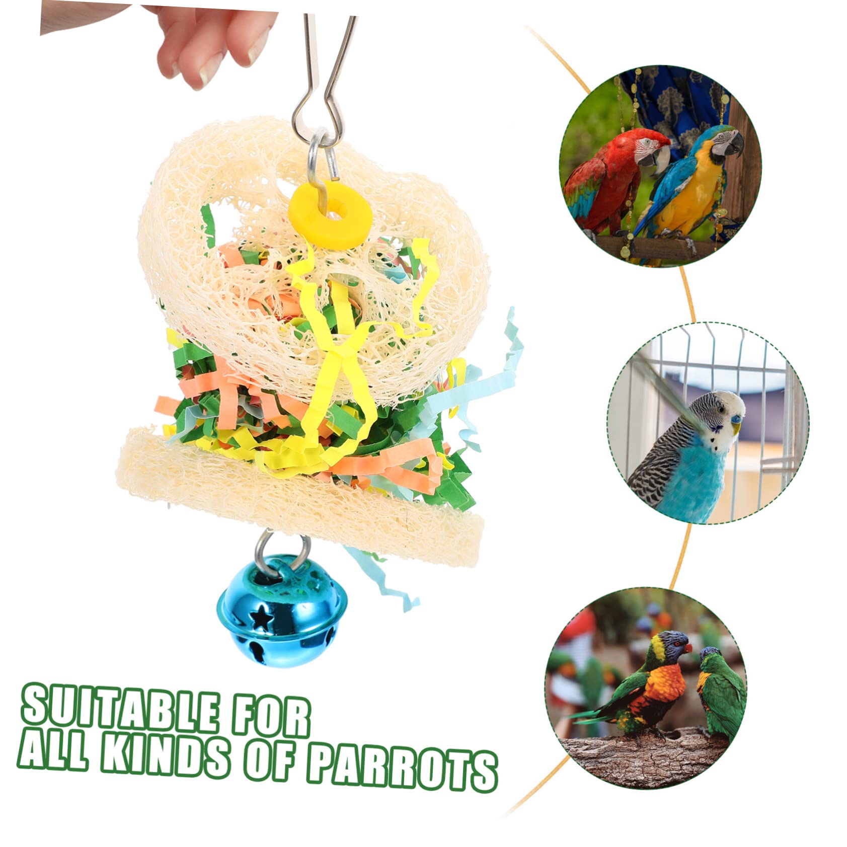 POPETPOP Lot de 2 Jouets à Mâcher pour Perroquets Et Oiseaux pour Garçons Et Filles Cage à Oiseaux Jouet de Dentition pour Perroquet