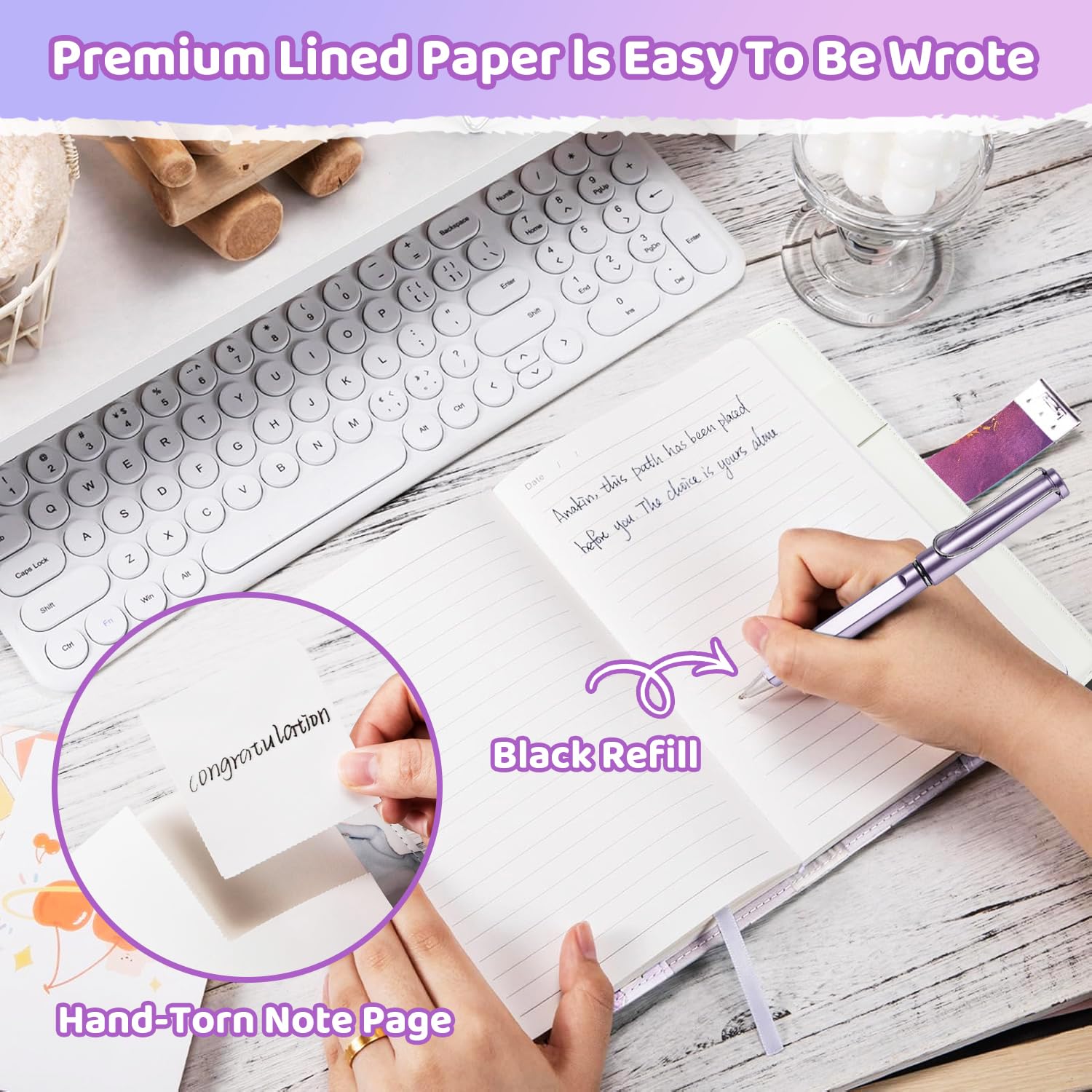 Diario con lucchetto per ragazze, Diario A5 con codice, Quaderni con lucchetto con penna e set di adesivi divertenti, Quaderni in pelle PU, Diari di marmo segreti per regalo di compleanno (22 x