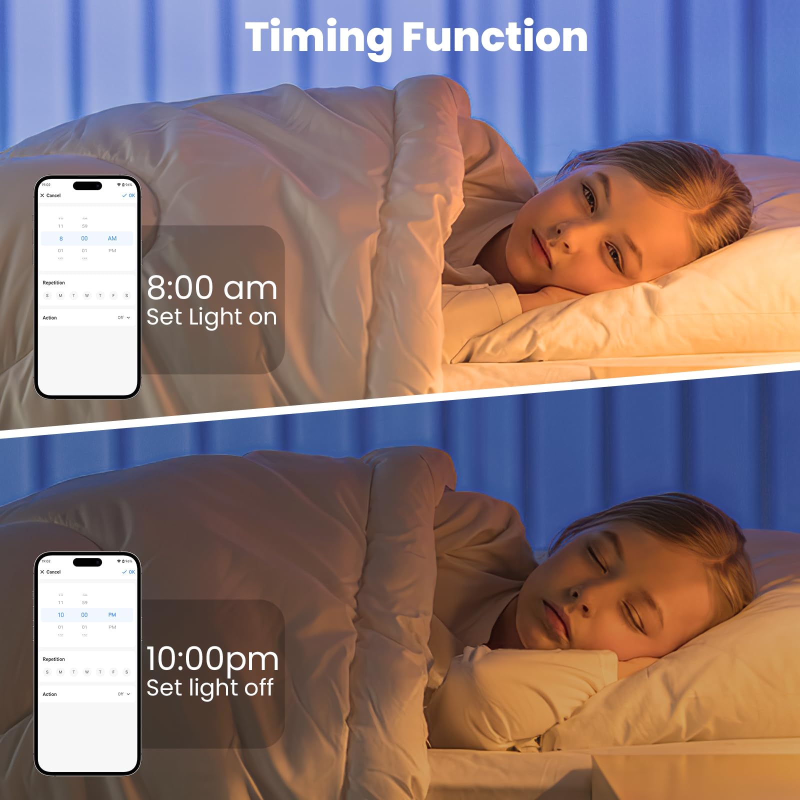 Smart App COB LED Streifen 10m Warmweiss 2700K, 24V, 8mm Breite | Dynamische Farben, Timerfunktion, LED Strip Dimmbar für Küche, Schlazimmer Indirekten Beleuchtung, 90lm/w, CRI 92, 320 LEDs/m