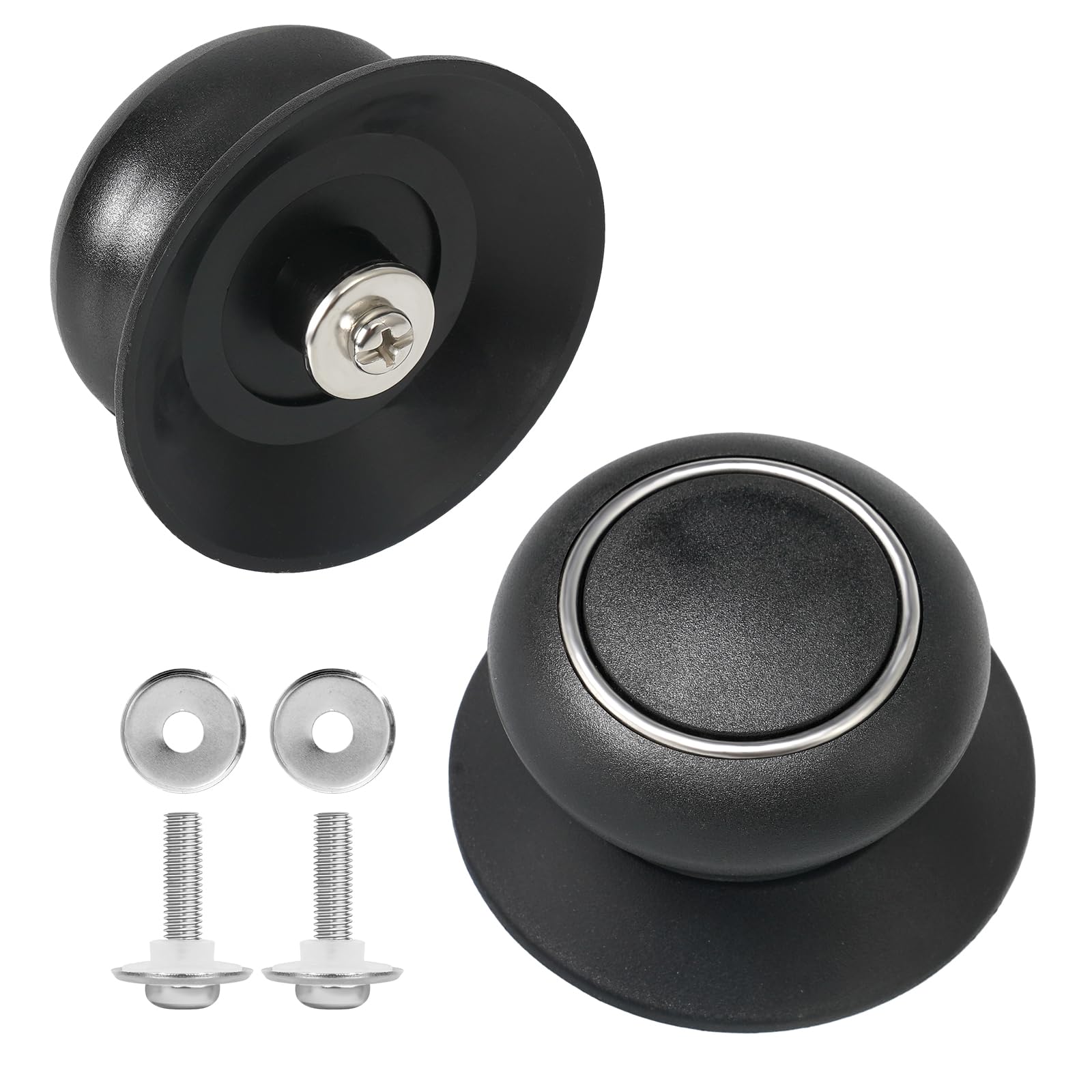 Photo 1 of 2PCS Universal Pot Lid Knobs Replacement Knob, Heat Resistant and Prevent Static Electricity Replacement Pan, Easy Installation for Casserole Glass Pot Lid Knob