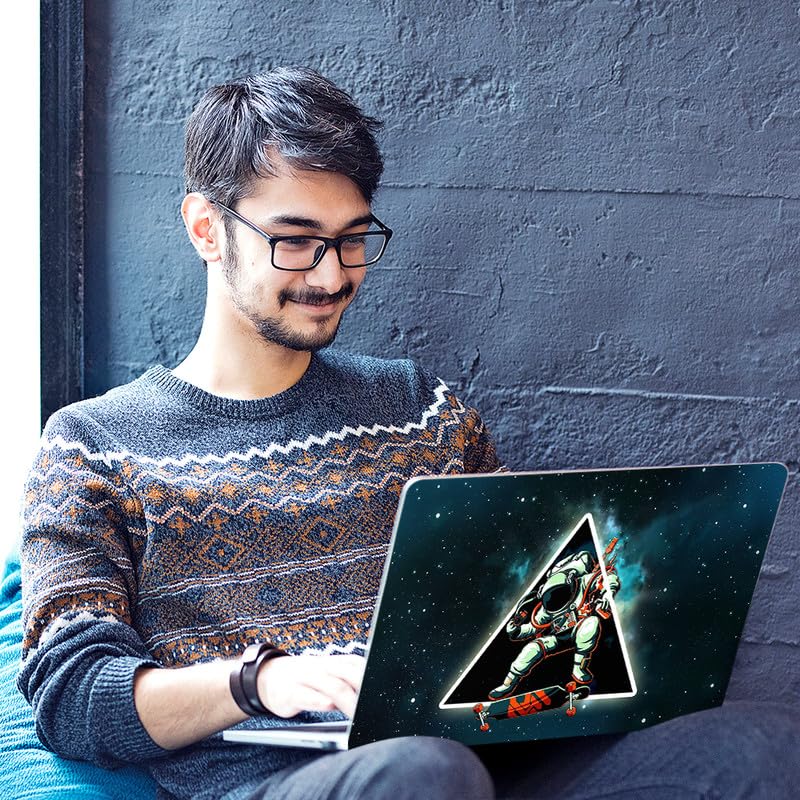 Image of Galaxsia Astronaut Full Body Vinyl Laptop Skin /Sticker /Cover Upto 15.6 Inches Laptops Laminated-Removable-HD Quality Compatible for Hp-Dell-Sony-Lenovo-Asus etc.(15x10 Inches)