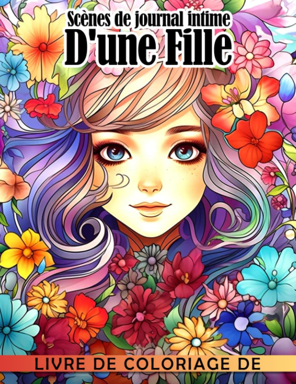 Livre de coloriage de scènes de journal intime d'une fille: Des designs uniques et des pages de coloriage faci (French Edition)