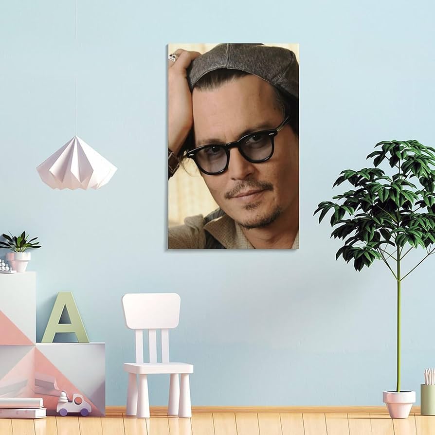 ジョニーデップ 額付きポスター Amazon.co.jp: ジョニー・デップ ポスター 装飾画 キャンバス 壁