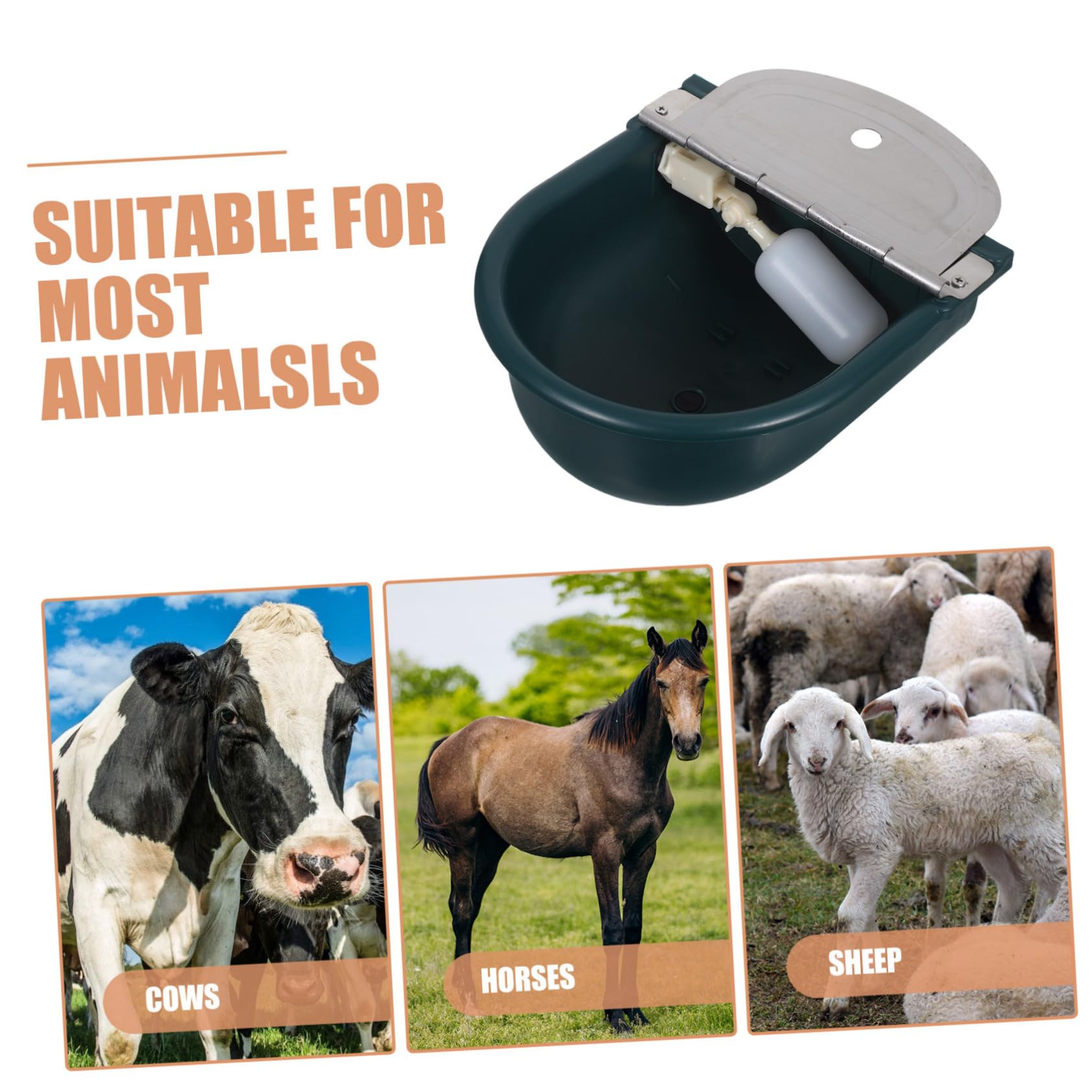 Didiseaon Bebedero Automático para Animales Resistente Plástico para Ovejas Cabras Perros y Ganado con Suministro de Agua para Exteriores y