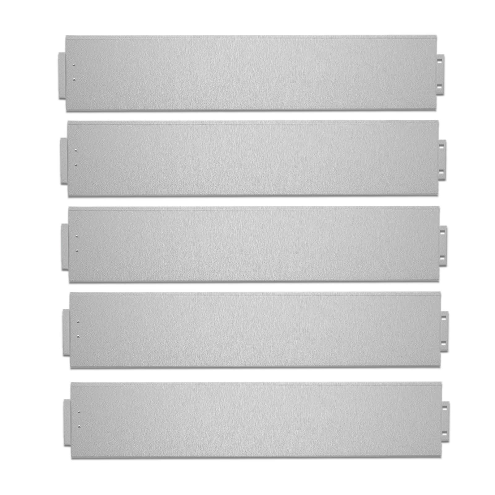 UISEBRT - Bordatura da Giardino, Prato in Acciaio galvanizzato, 15m Bordo per aiuole in metallo 100x18cm, 15 Pezzi Bordo di separazione
