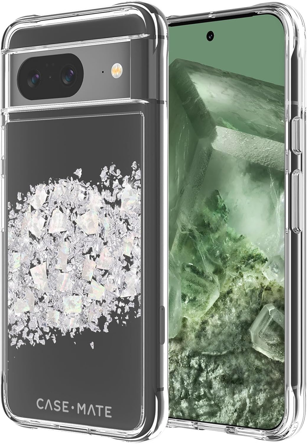 Case-Mate Google Pixel 8 Case - Touch of Pearl [12ft Drop Protection] [Wireless Charging Compatible] Luxury Cover with Cute Bling Sparkle for Google Pixel 8 6.2", Anti-Scratch, Shockproof, Slim