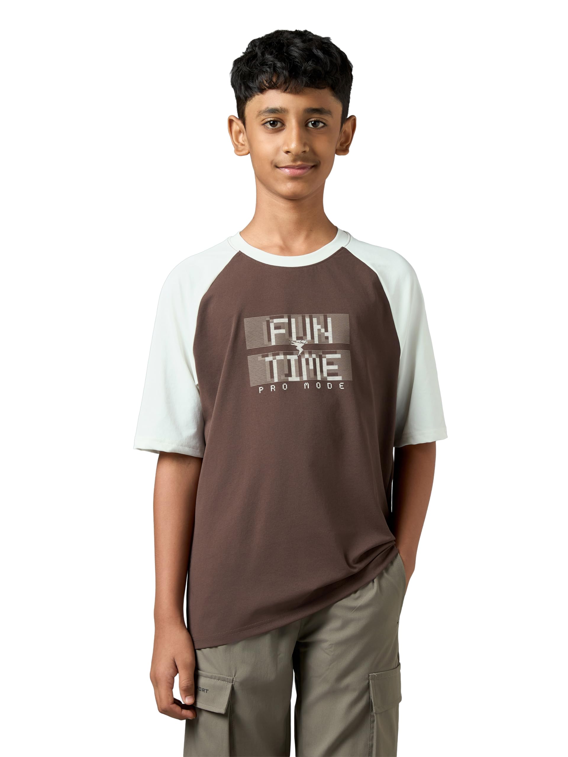TECHNOSPORT Boys Colorblock Slim Fit Round Neck T-Shirt with TECHNOCOOL+ | Half Sleeve Quick Dry Polyester Sports T-Shirt for Cricket, Football, Training, Outdoor Play & Everyday Wear-image-10