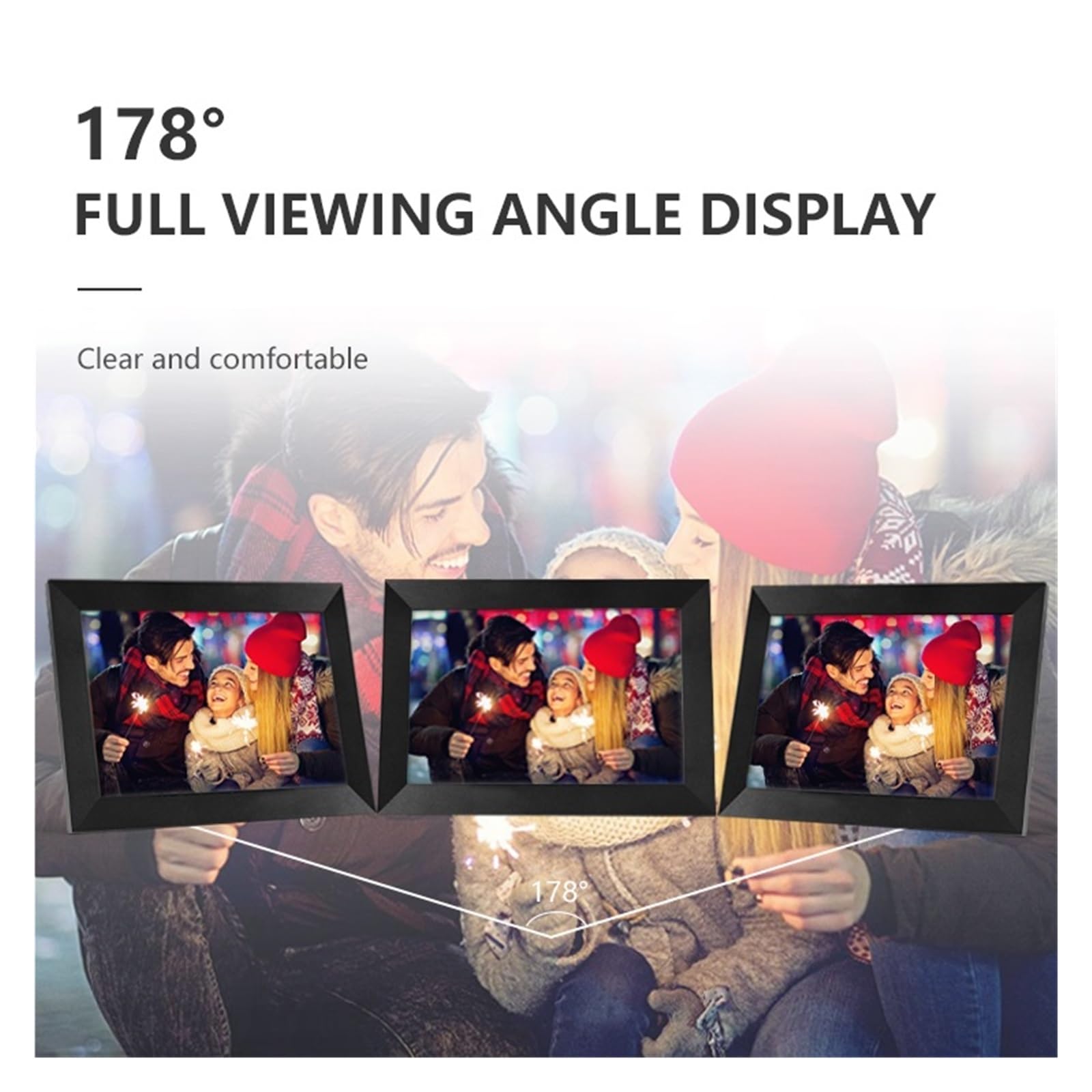 10,1-calowy Biały Album Fotograficzny WIFI Digital Frame APP Z Wewnętrzną Pamięcią 32G I Ekranem IPS 1280x800 WyjąTkowe WrażEnia Wizualne(White)