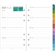 Diary 2027 Refill Personal Size, 6 Hole, Week to View 1 Week on 2 Pages