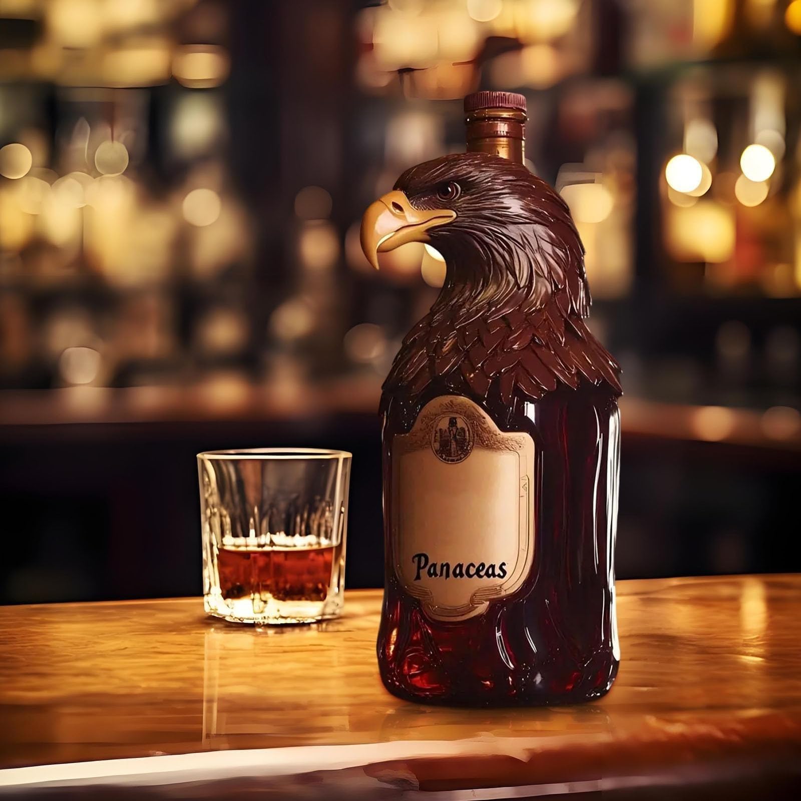 Karafka do dekantatora wina - butelka whisky, elegancki posąg orzeł karafka do whisky, niepowtarzalny styl, pełna artystycznego zmysłu, symulowany posąg orła