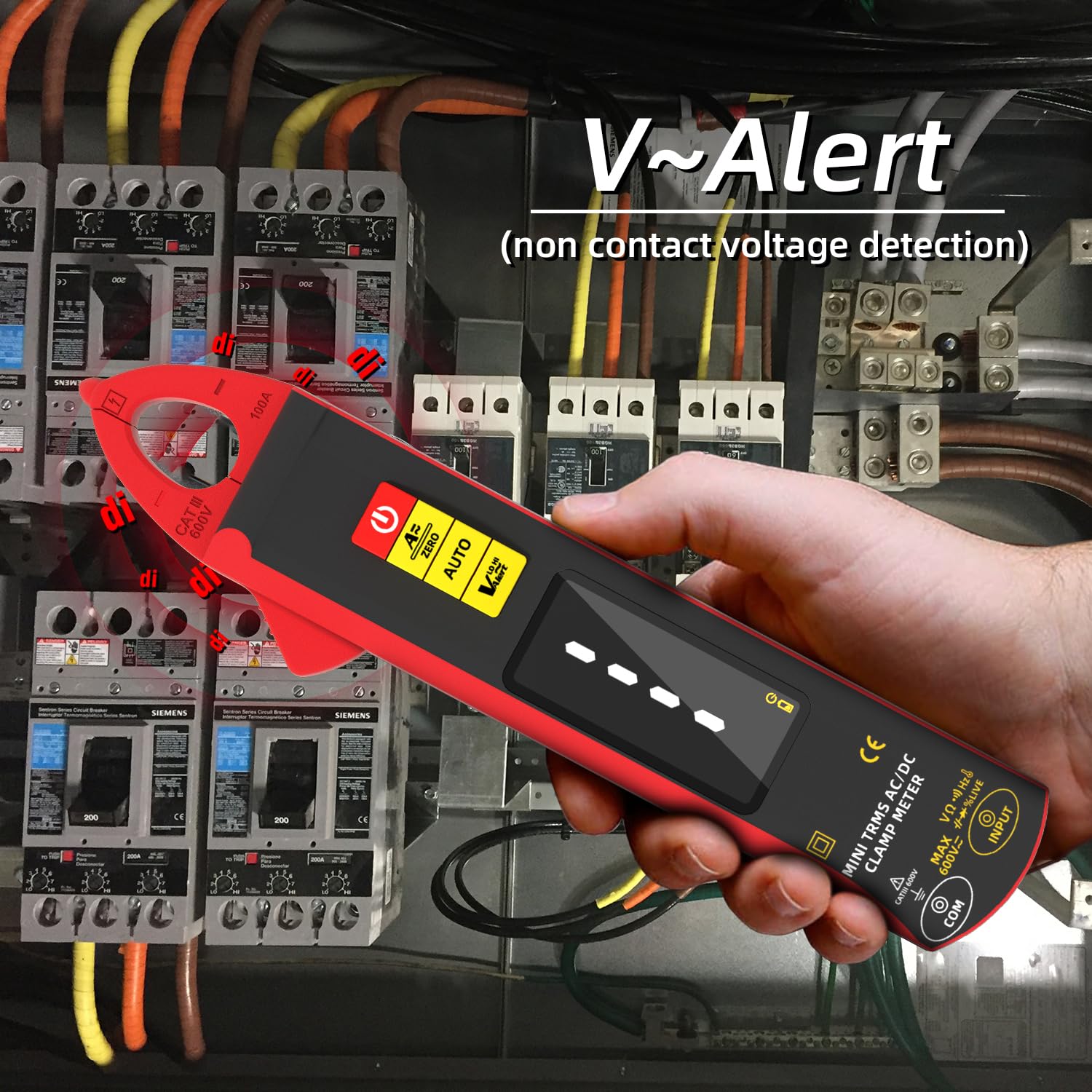 BSIDE UX1 - Pinza di corrente 1 mA DC AC, multimetro amperometro DC AC, amplificatore 6000 conteggi, voltmetro digitale, capacità temperatura, resistenza, tester di tensione