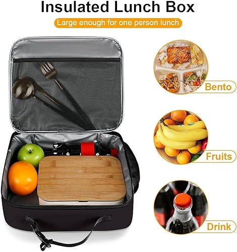 Miniatura 7 de Lonchera reutilizable con diseño de calavera, bolsa de almuerzo aislada, lonchera para comida y alimentos, bolsa de mano para mujeres, niños, niñas,