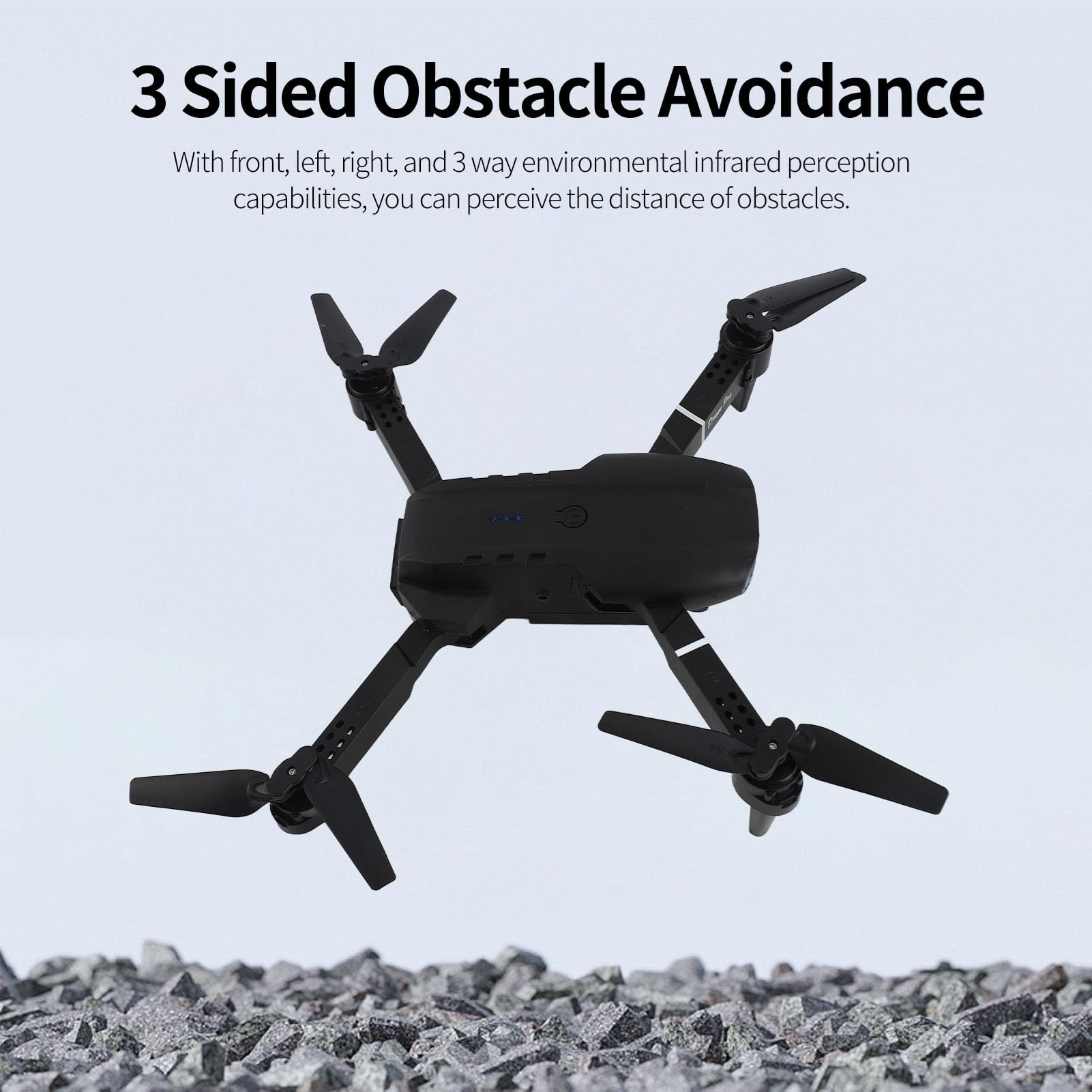 Podwójny Aparat HD 4K 3-stronny Dron z funkcją Unikania Przeszkód Wi-Fi Quadcopter z 50-krotnym Zoomem do Fotografii Lotniczej i Pilotem Zapewniającym Wiele Zabawnych Lotów