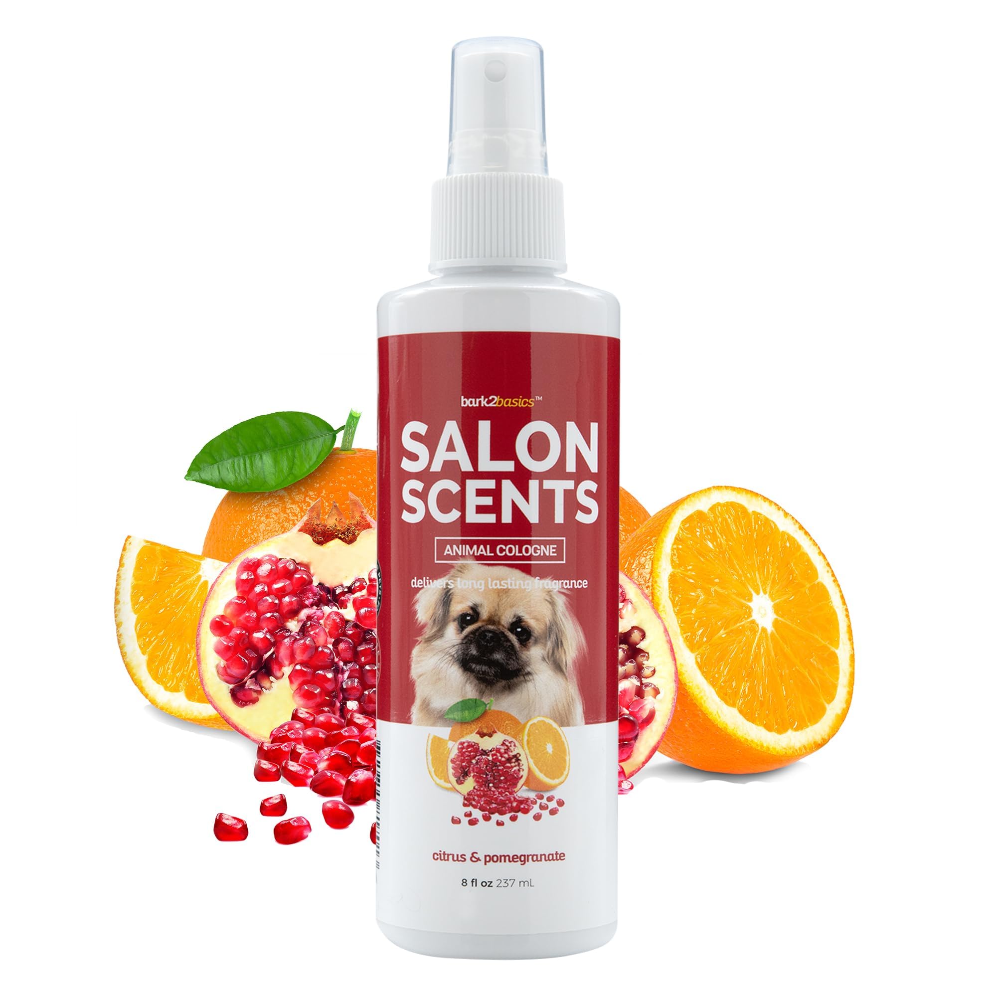 Bark2Basics Salon Scents Pet Grooming Cologne - 8 oz, Natural Professional Groomer Perfume for Dogs and Cat, Long Lasting, Deodorizing, (Citrus and