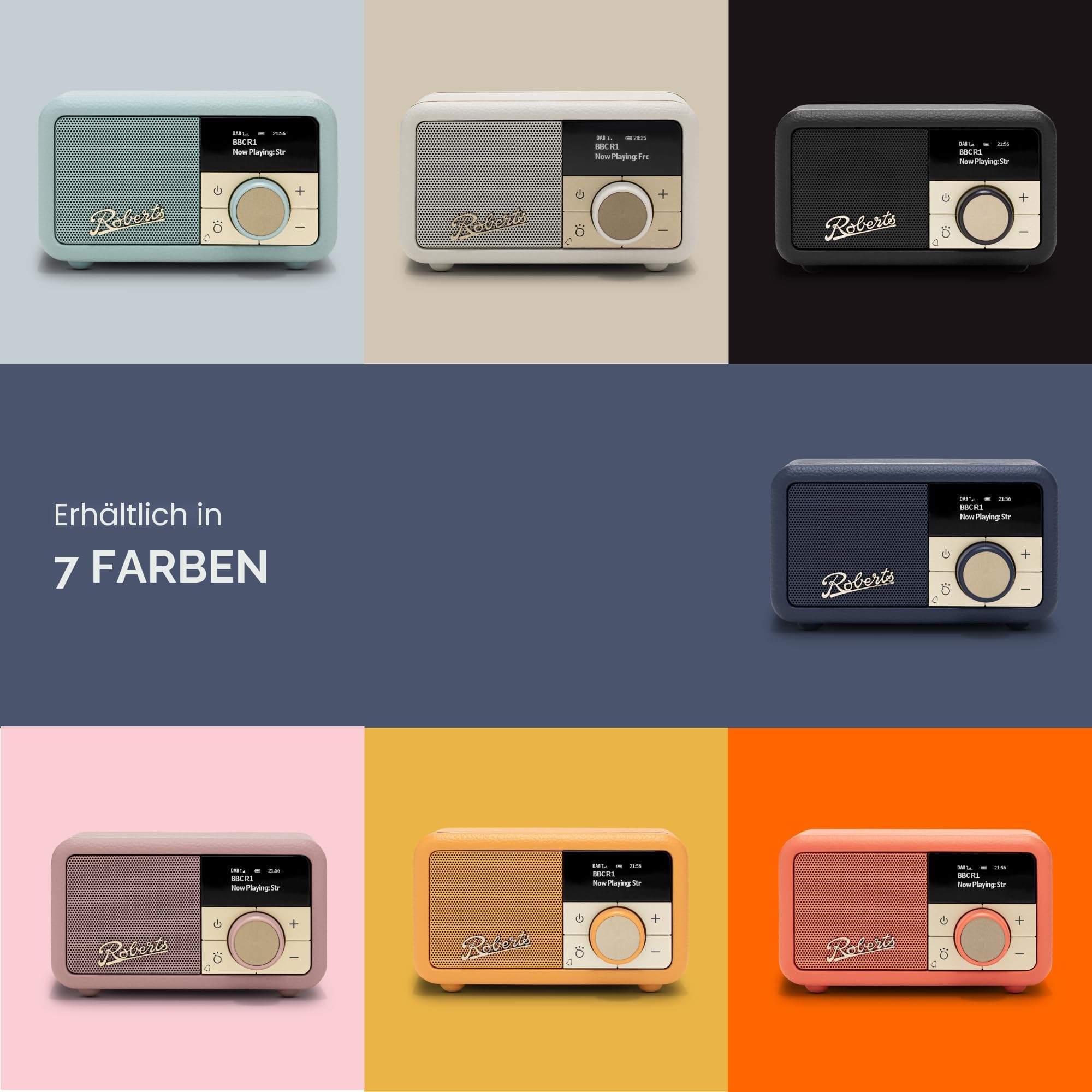 Roberts Revival PETITE2 FM/DAB/DAB+ Digitalradio mit Bluetooth, Duck Egg
