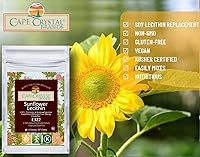 Vista 5 de Cape Crystal Polvo de lecitina de girasol 100% natural y sin gluten. Es la alternativa vegana y sin OMG al polvo de lecitina de soja (2 onzas)