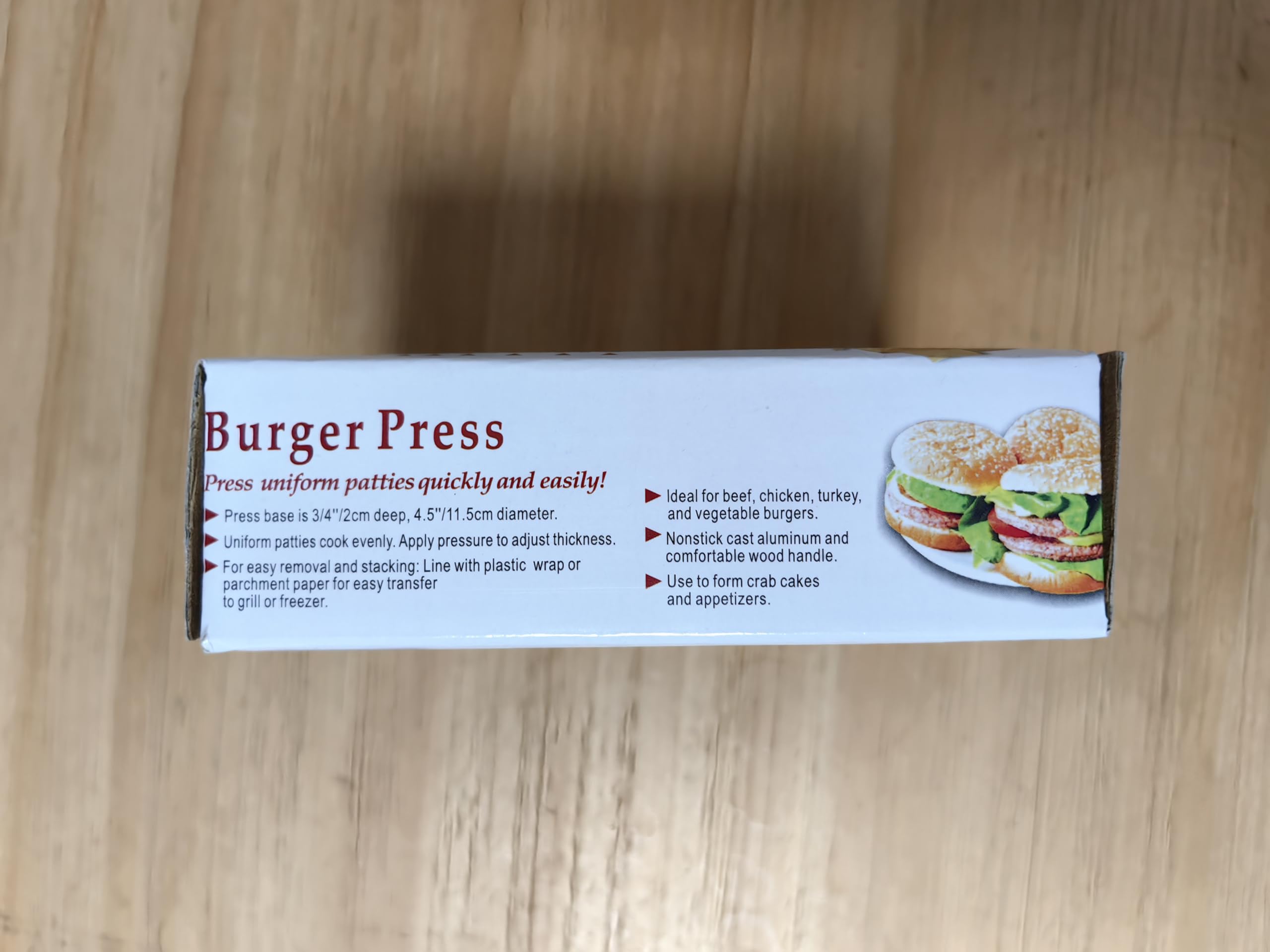 Prensa de Hamburguesa Antiadherente con Molde y 100 Papels para Hacer Hamburguesas en Barbacoa o Parrilla - Utensilios de Cocina