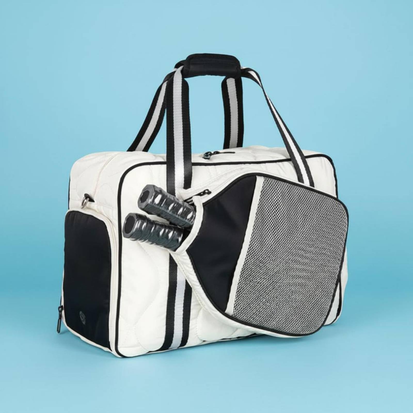 Bolsa de Tenis con Mochila Portarraquetas Bolsa Deportiva Bolsa de Pickleball de Poliéster Liviano y Forma Estructurada