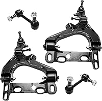 Vista 359 de Detroit Axle - 4 brazos de control de extremo delantero para Nissan Frontier Xterra 2000-2004 Brazos de control inferior y superior con rótulas