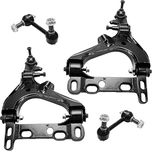 Miniatura 214 de Detroit Axle - Kit de 4 brazos de control delanteros para Chrysler 300 Dodge Challenger Charger Magnum, 2 brazos de control delantero inferiores con