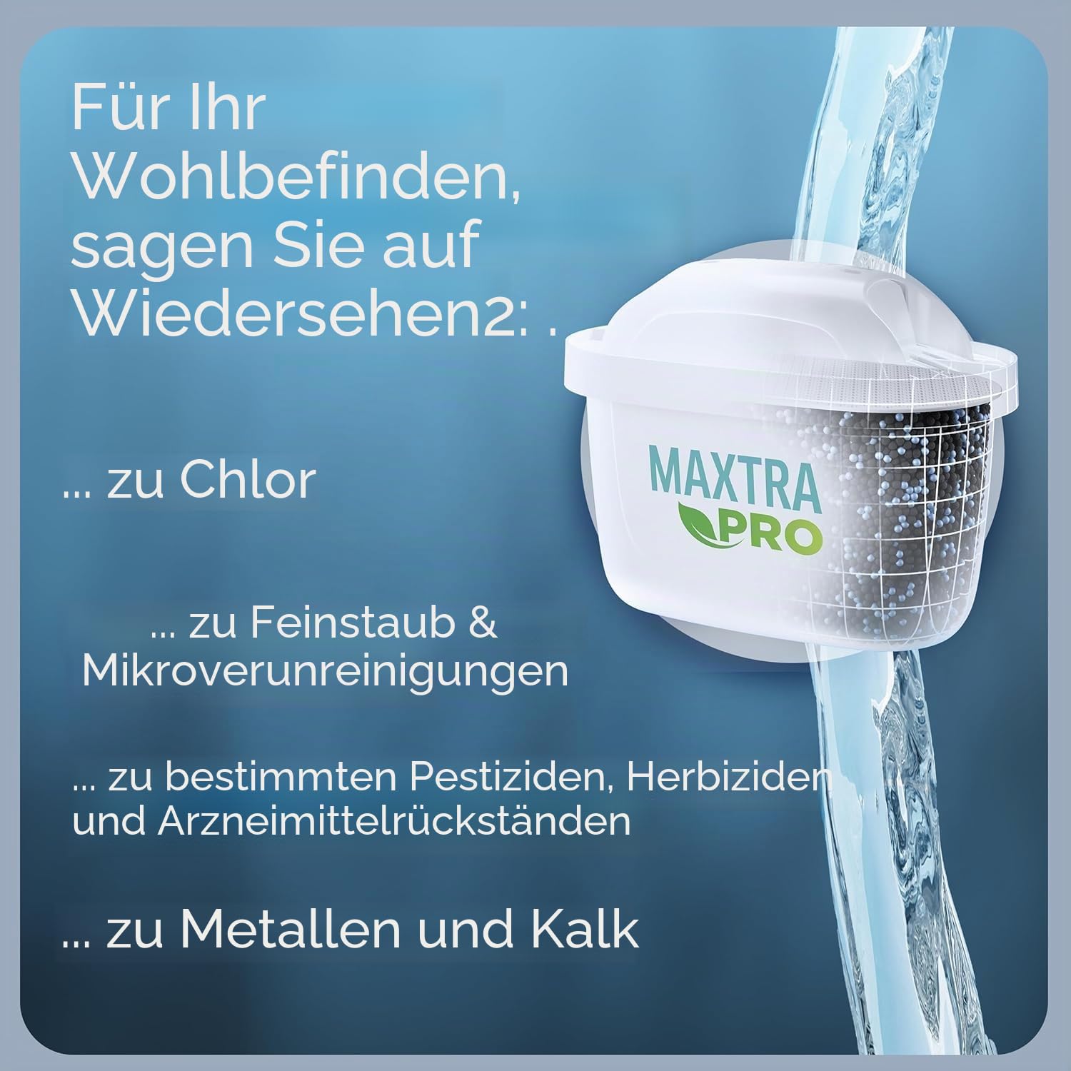 BRITA Wasserfilter Kanne Marella weiß (2,4l) inkl. 6x MAXTRA PRO Pure Performance Kartusche (Halbjahrespaket), Kühlschrankgeeignet, Filterkanne mit BRITA Memo, Klapp-Deckel, filtert Verunreinigungen