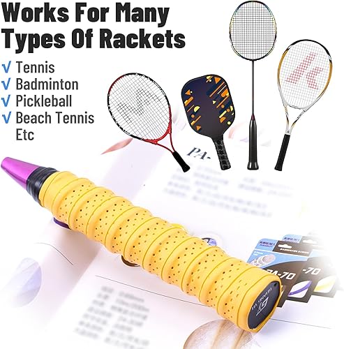 Miniatura 4 de OYANIMO 6 unidades de cinta de agarre de paleta de pickleball cinta de raqueta de tenis que absorbe la humedad, mango de agarre de repuesto para