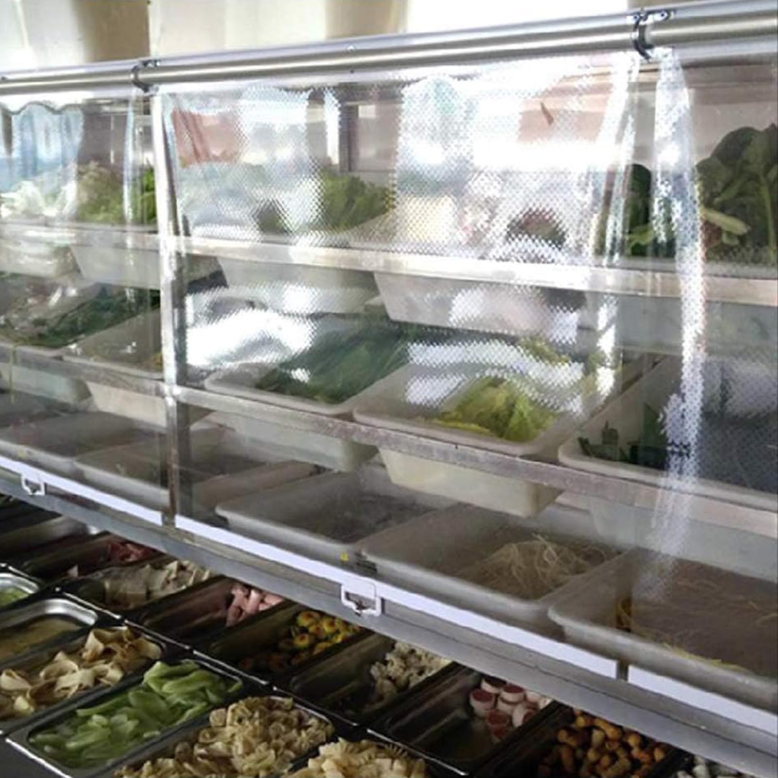 ransparen - Copertura per alimenti arrotolabile in plastica Curain, dimensioni personalizzabili, per vetrine refrigerate, perfetta per resauran, bar e uso domestico (W40 x H100 cm)