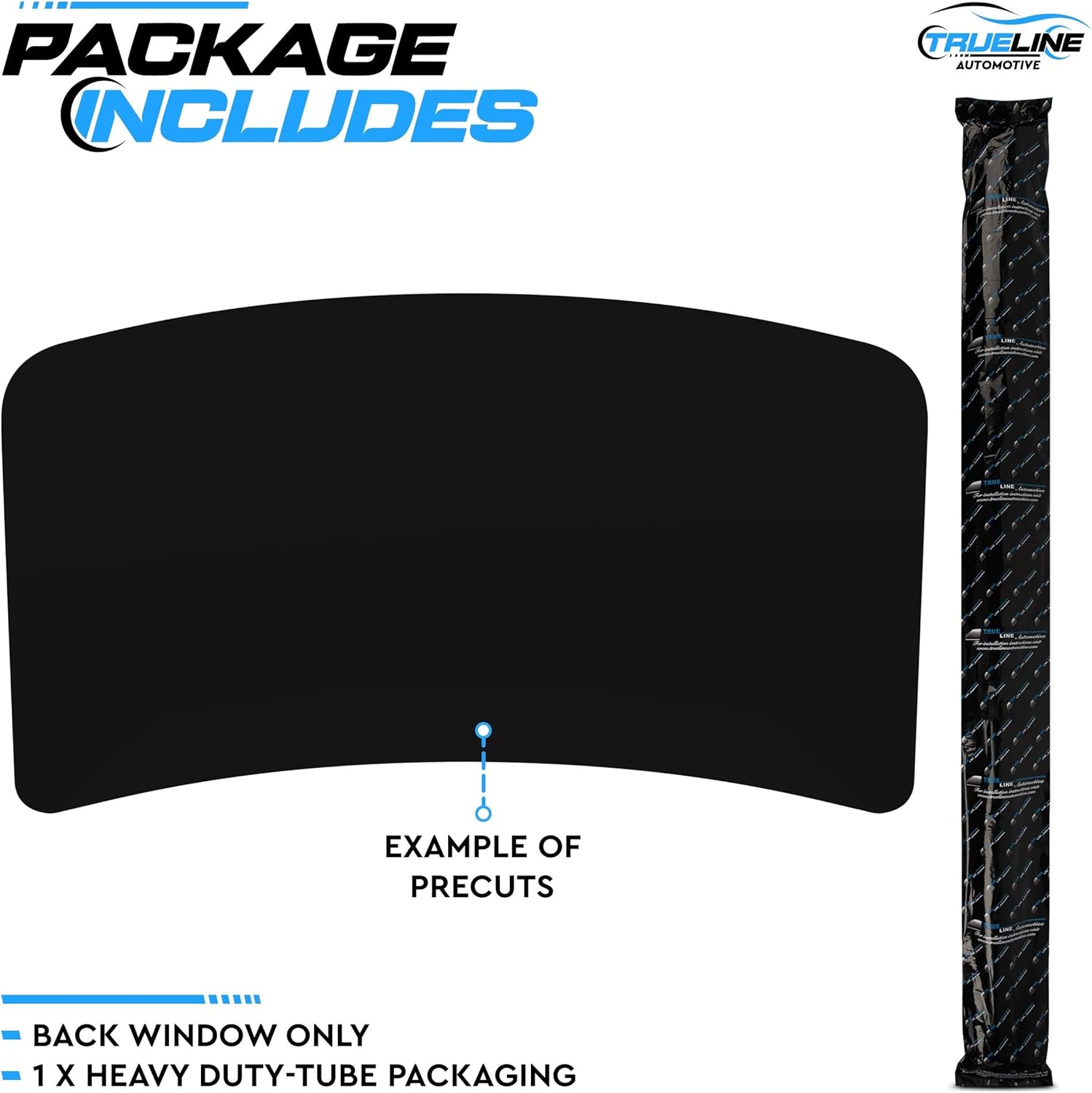 True Line Automotive Car Tint Windows Kit Compatible with Jeep Gladiator 2020-2023 - Customizable Back Window - Pre Cut Car Window Tint - Tint for Car Windows - Window Tint Kit for Cars