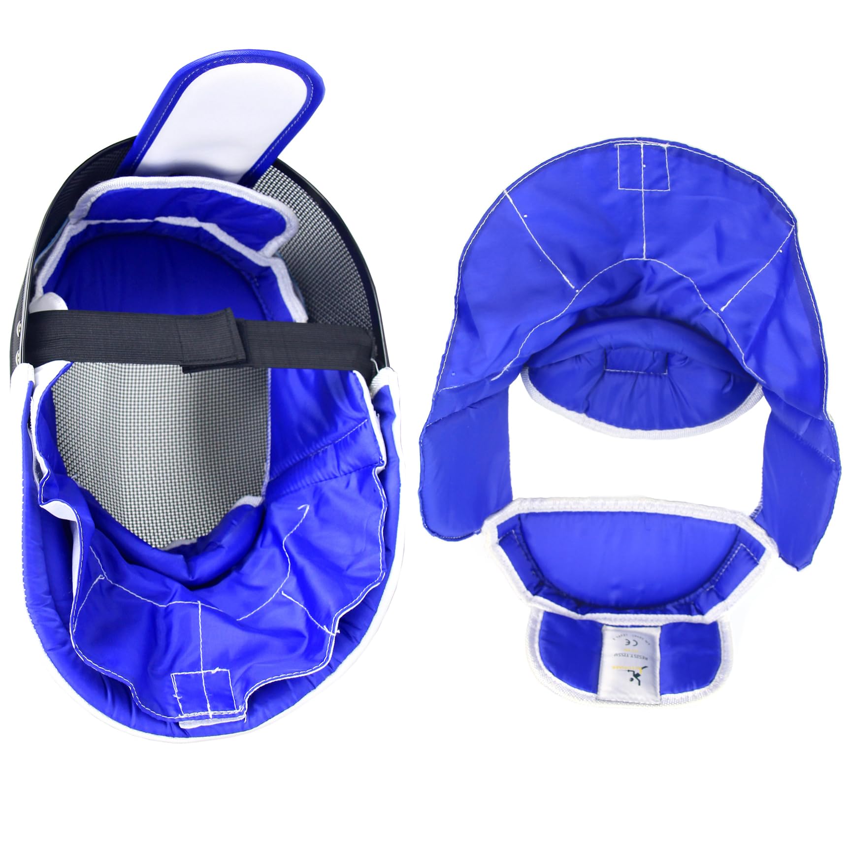 LEONARK 2 Packs Fencing Mask Replacement Detachable Linings Replaceable Inside Lining Alternative Cloth Parts for Hema Epee Foil and Saber Helmet (Blue 2 Packs, Large)-picture-52