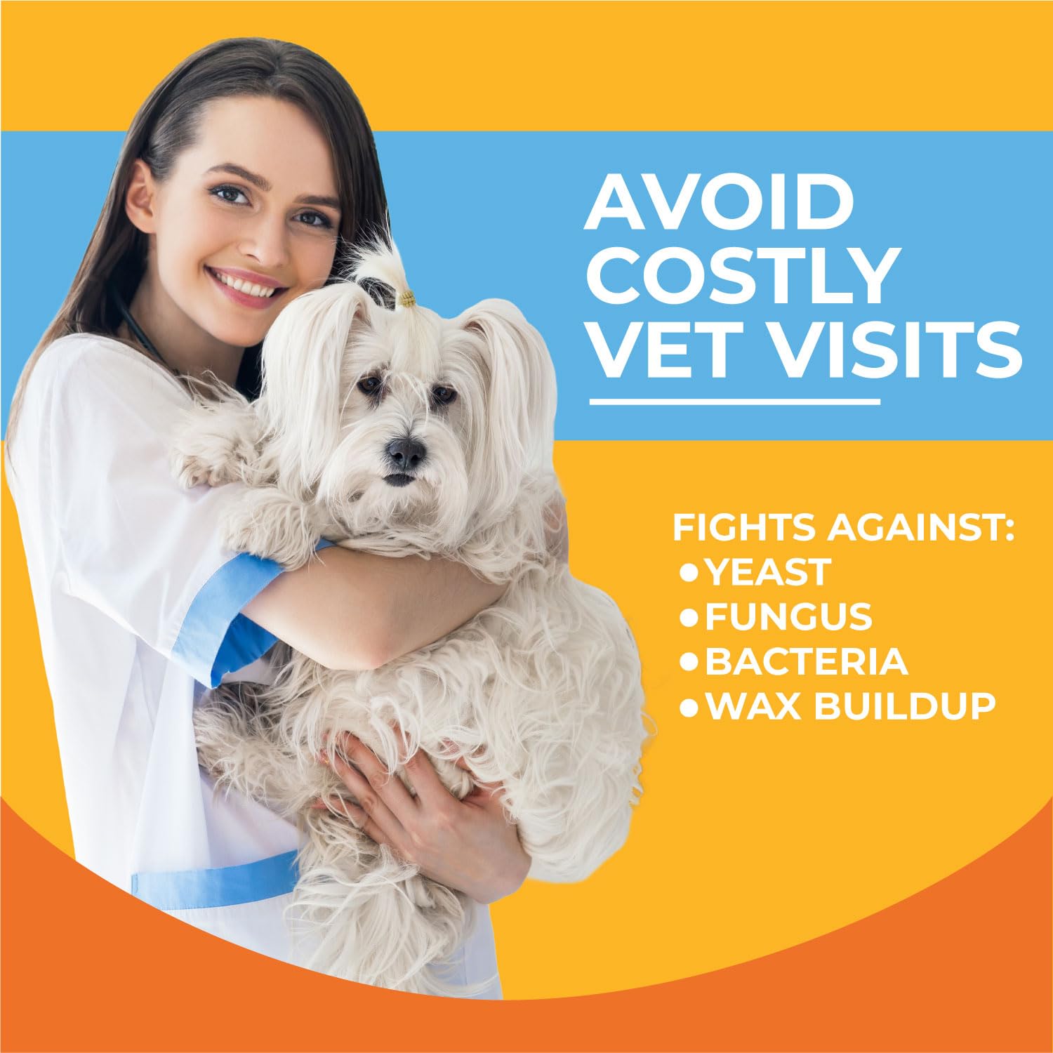 Dog Ear Cleaner - Cat & Dog Ear Infection Treatment - Medicated Pet Ear Wash, Flush, and Cleaning Solution for Dogs and Cats - Remedy for Itchy Yeast Relief - image 6