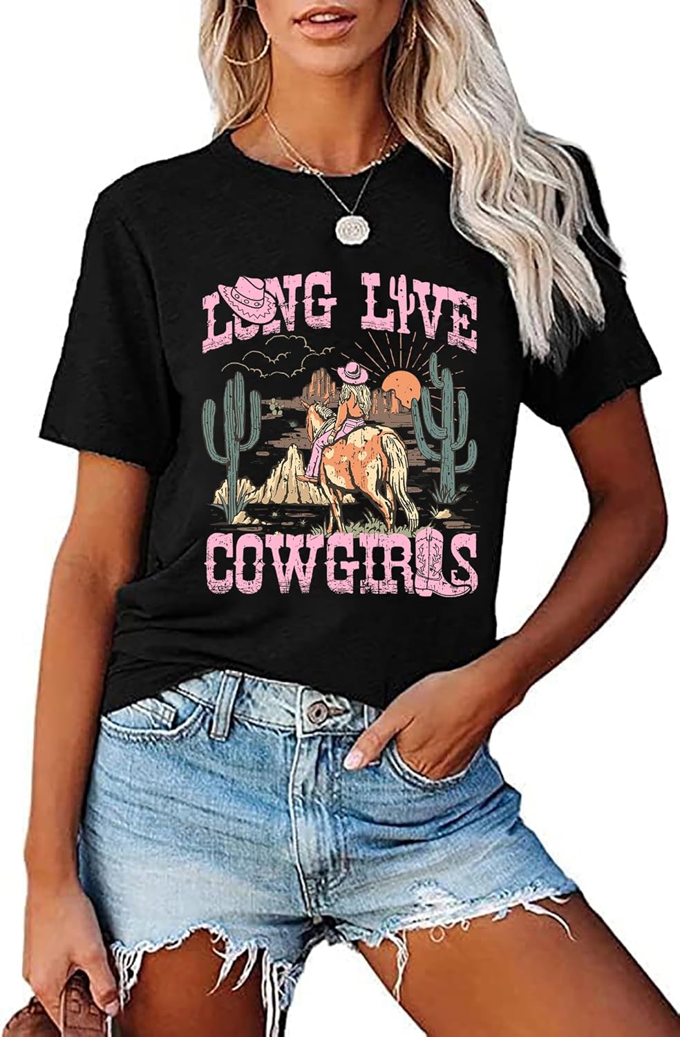 Womens Cow Skull Shirt Cowgirl Country Concert Tshirt Vintage Western Rodeo Graphic Tee Short Sleeve Casual Summer Top