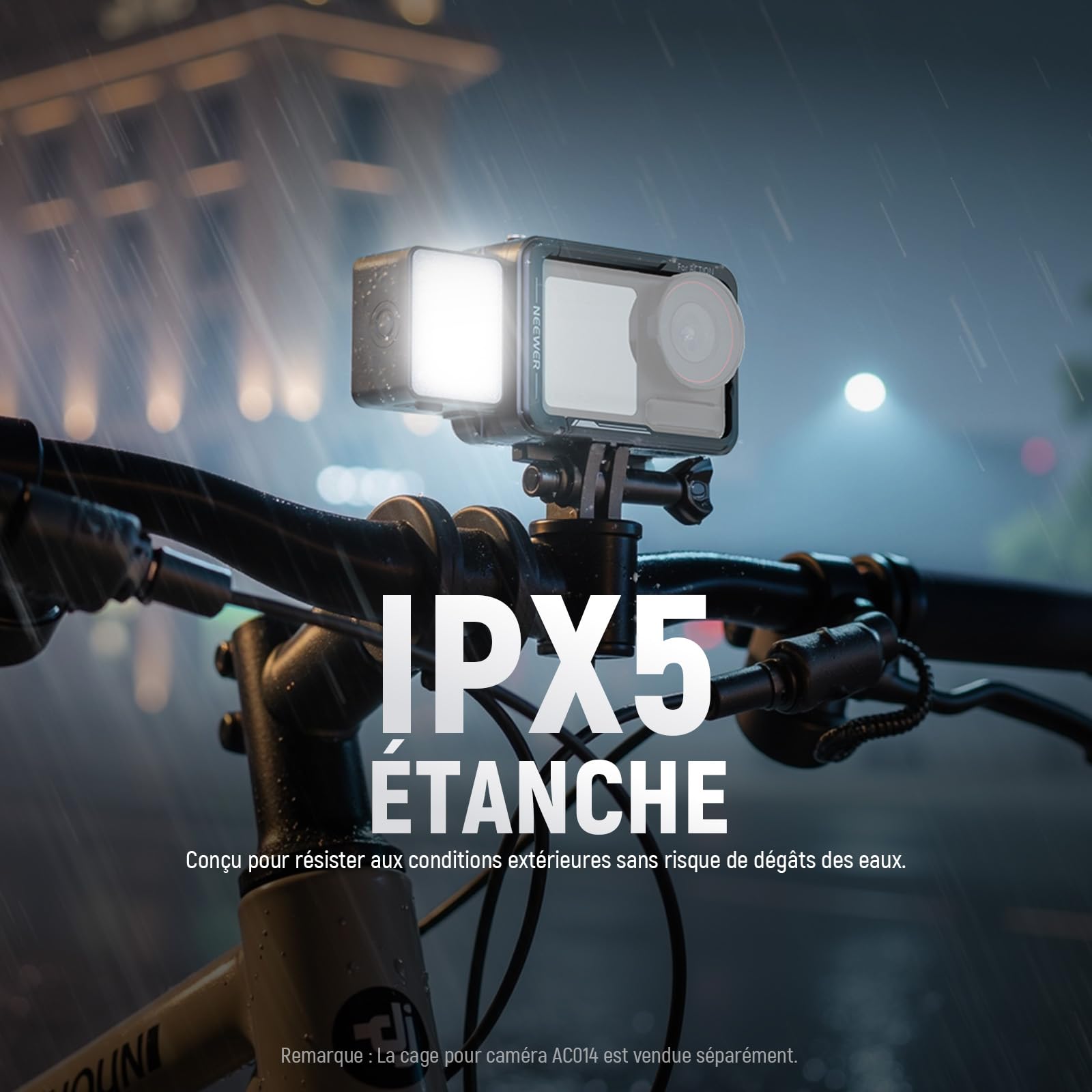NEEWER Basics M20 Lampe LED Magnétique pour Caméra Compatible avec DJI OSMO Nano Action 3 4 5 Pro Cage NEEWER AC009 Pro Pocket 3 Accessoires, Mini éclairage de Remplissage en Plastique 5600K CRI95+