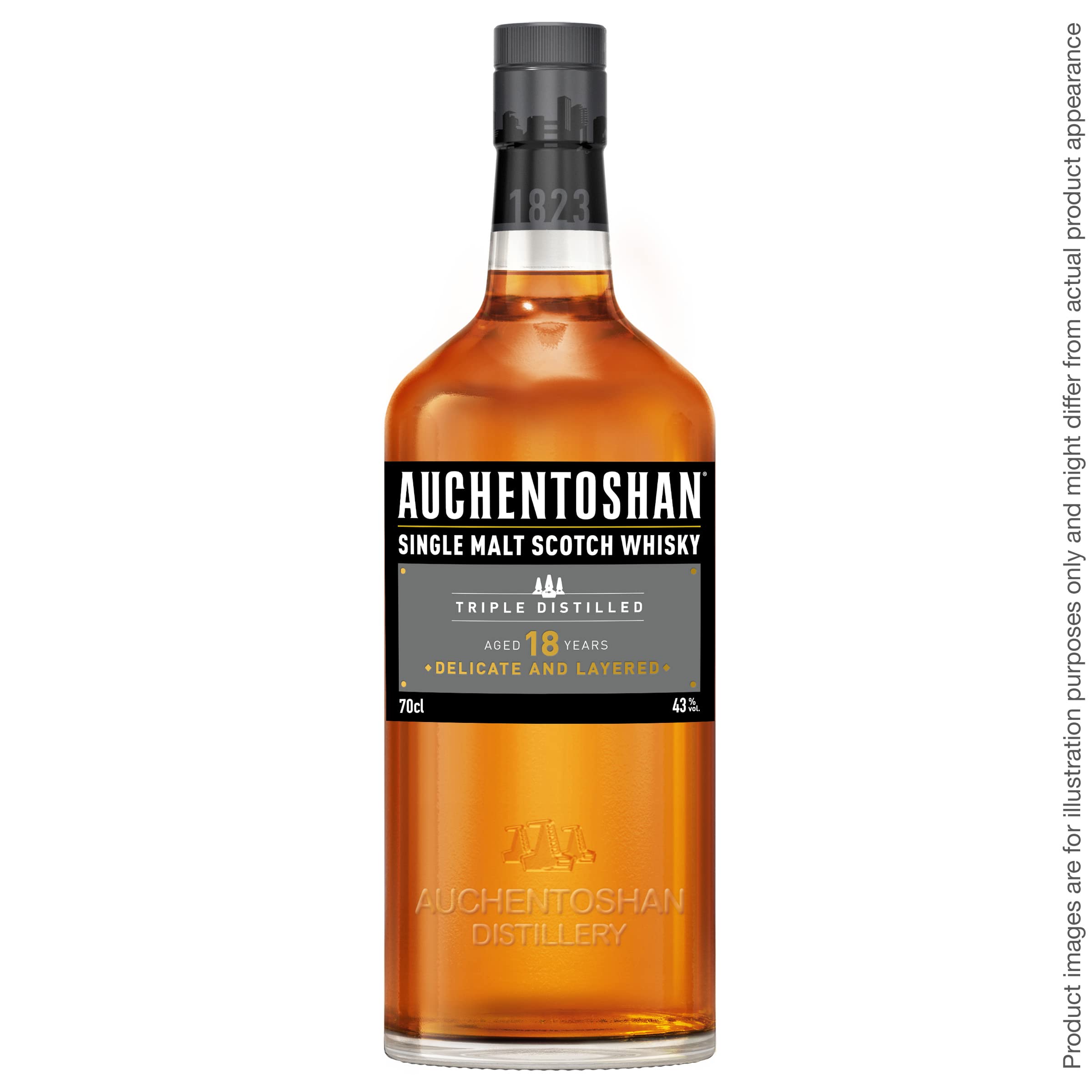 Auchentoshan 18 Jahre | Single Malt Scotch Whisky | mit Geschenkverpackung | sanftes und blumiges Aroma | 43% Vol | 700ml Einzelflasche