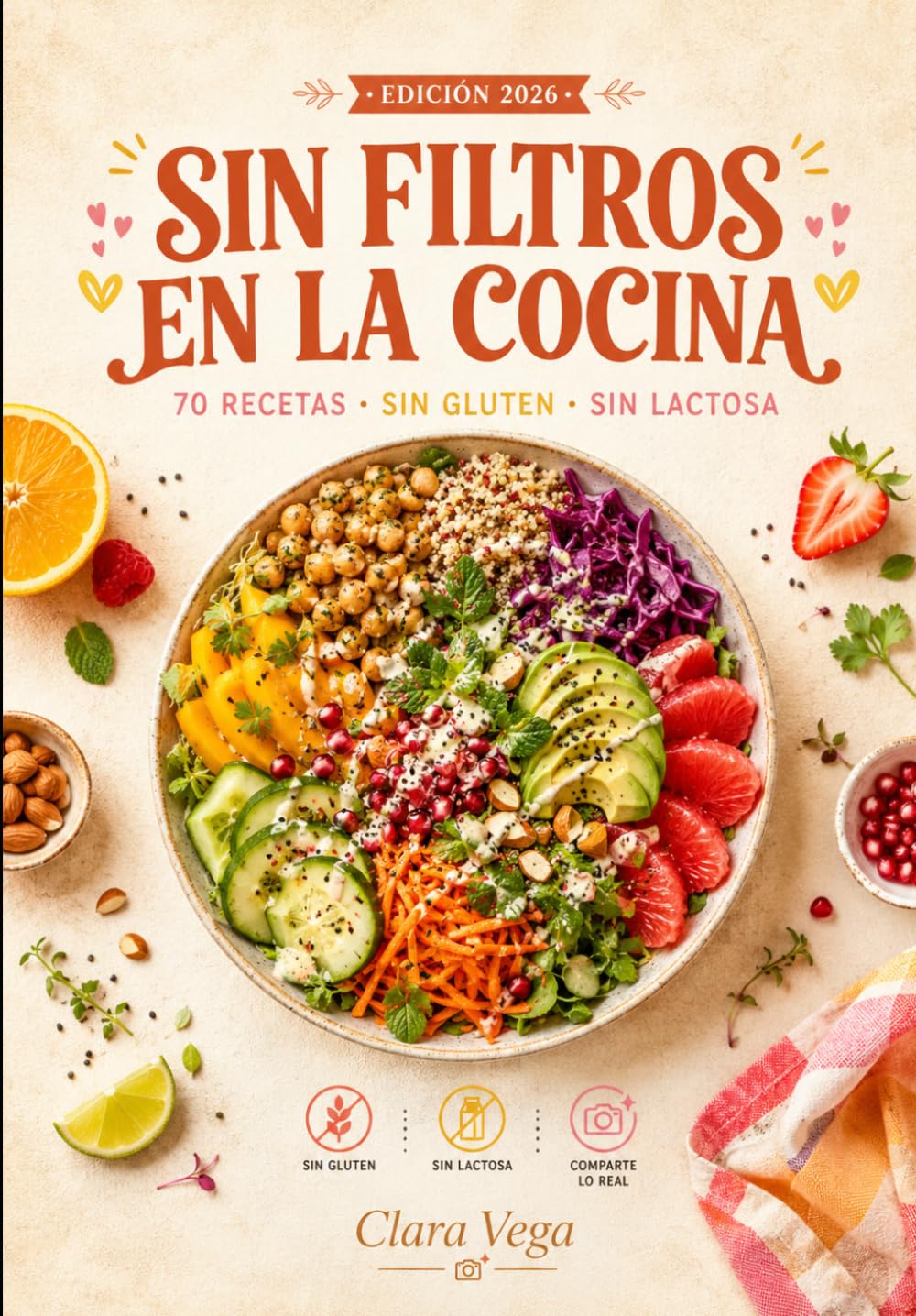Sin Filtros en la Cocina: 70 recetas sin gluten ni lactosa para comer rico y vivir bien, tal y como son de verdad
