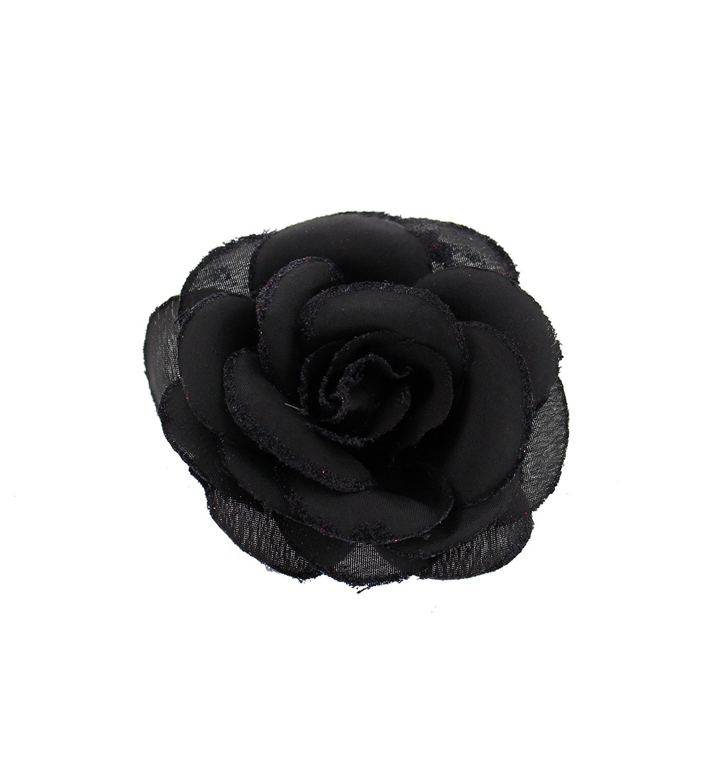 Zac's Alter Ego Glitter Rose Flower on Concord Clip & Brooch Pin