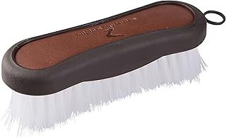 Horze Maddox Leather Handle Face Brush - Dark Brown - One Size