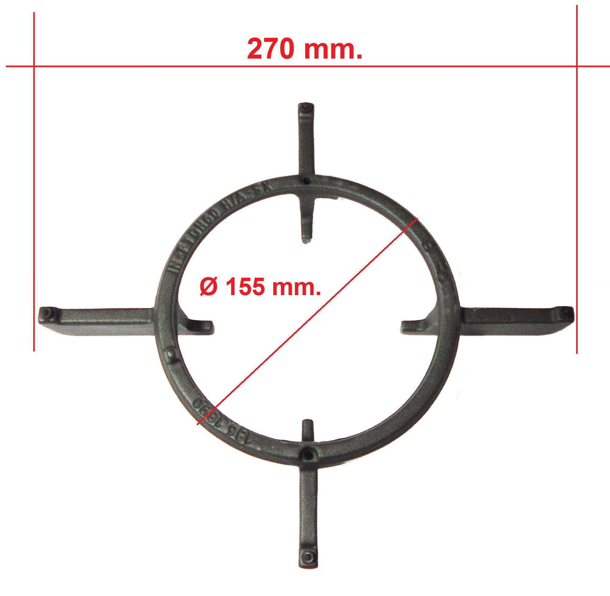Griglia In Ghisa Per Ariston Hotpoint - 234x234 Mm Per Piano Cottura - Foto 9