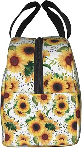 Miniatura 9 de Hermosos girasoles bolsa de almuerzo reutilizable aislado picnic bolsa térmica refrigerador bolsas para picnic trabajo viajes