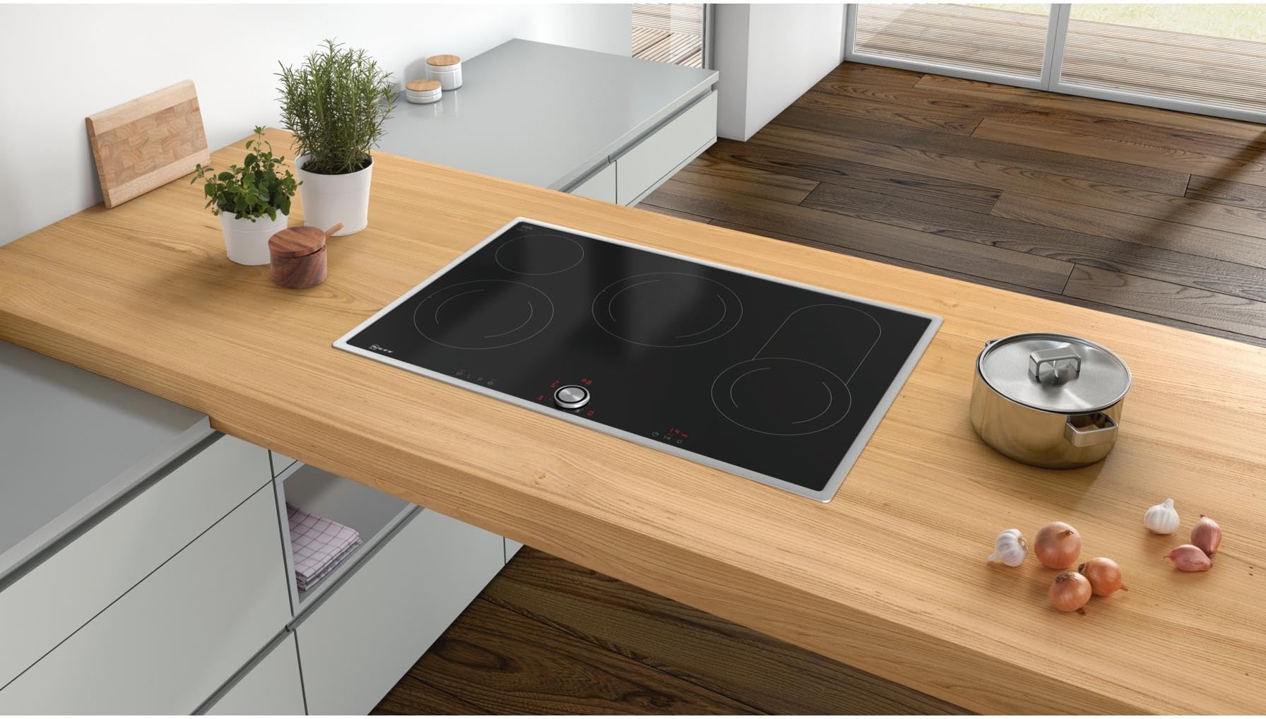Neff T18BT16N0 Noir Intégré (placement) 80 cm Plaque avec zone à induction 9 zone(s)