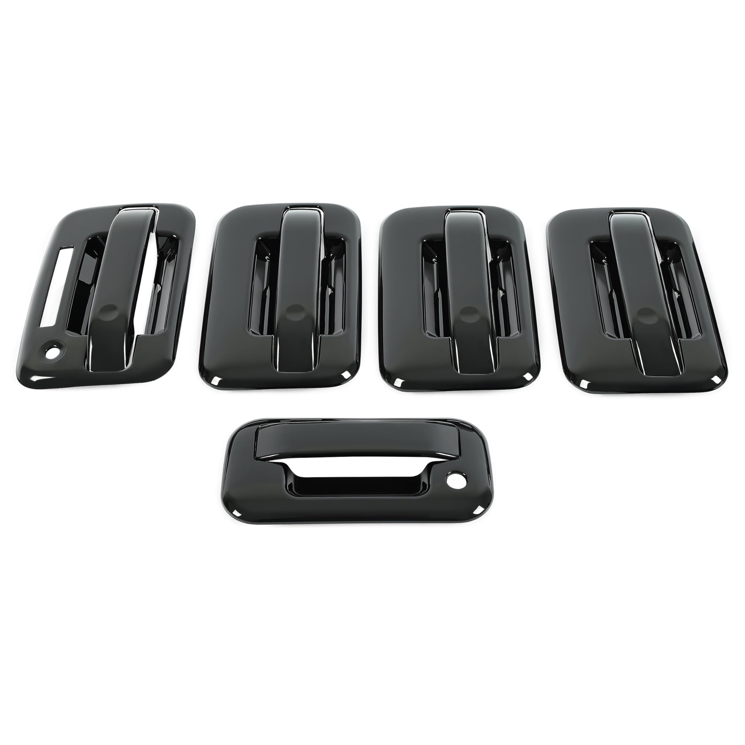Gloss Black Door Handle & Tailgate Handle Covers For 2004-2014 Ford F150 (Without Keypad)