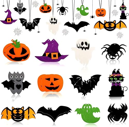 Decoración de serpentinas colgantes de Halloween, bruja, fantasma, murciélago, elementos, decoración de Halloween, suministros de decoración de