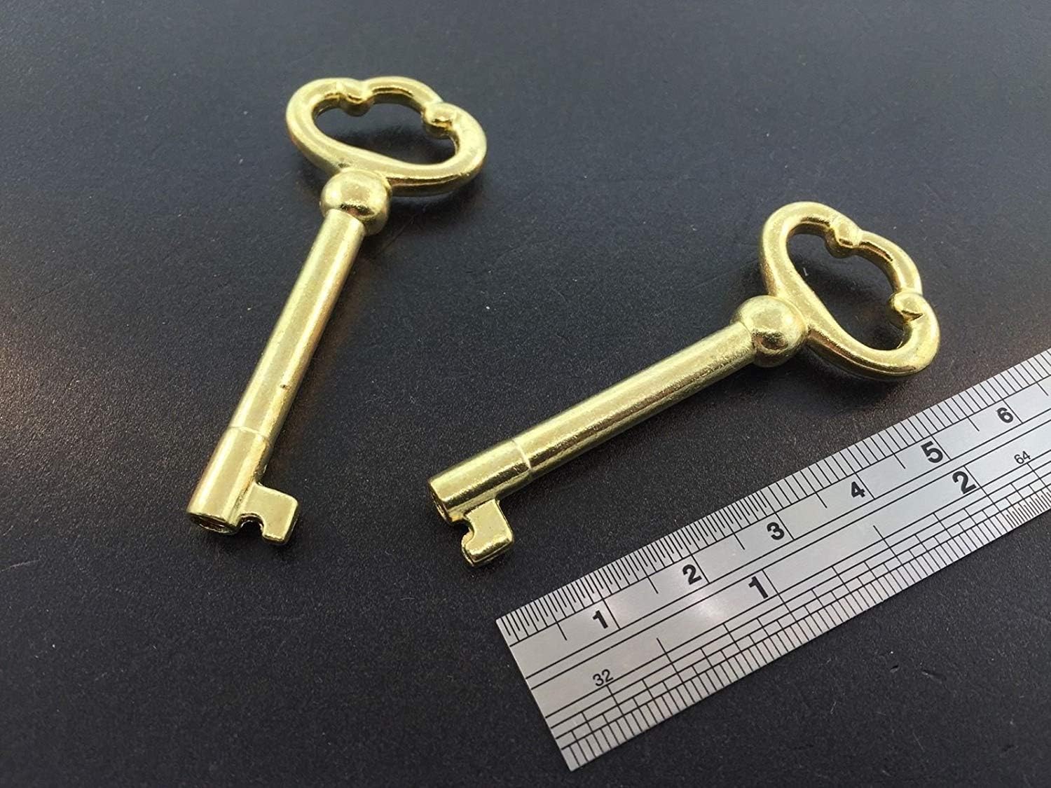 ABA Grandfather Clock Door Key set of 2 in Brass Finish for Howard Miller