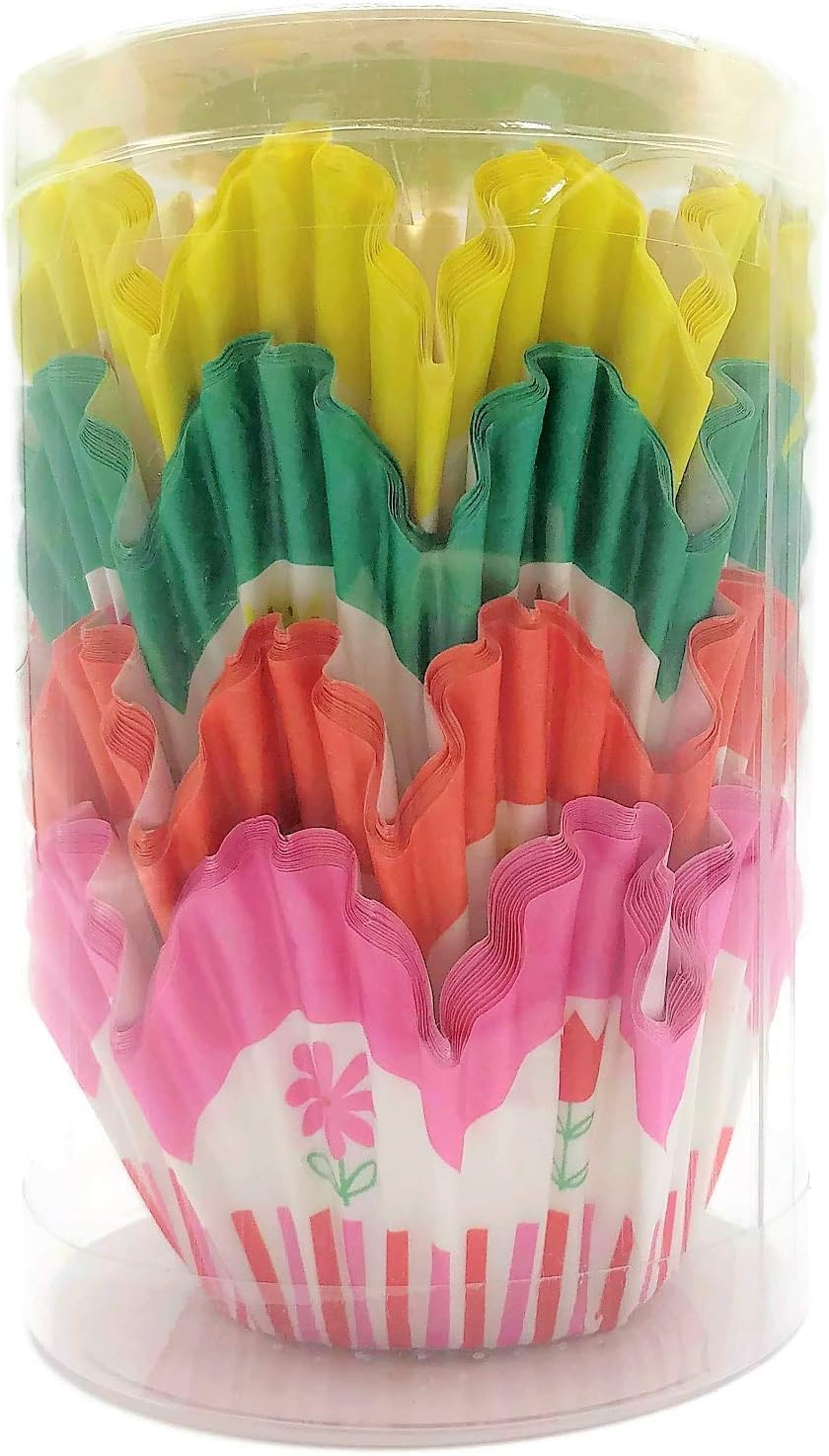 Caissettes festonnées Meri Meri Printemps : 48 moules cupcake au design floral