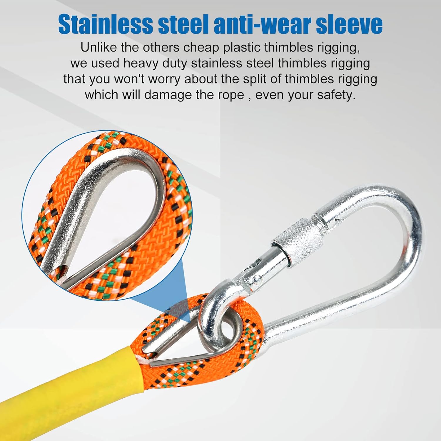 Tree Climbing Spike, Tree Climbing Gear Kit with Adjustable Climbing Belt and 32.FT Protective Rope, Arborist Tree Climbing Equipment Tools for Climbing Work, Sports, Picking Fruit