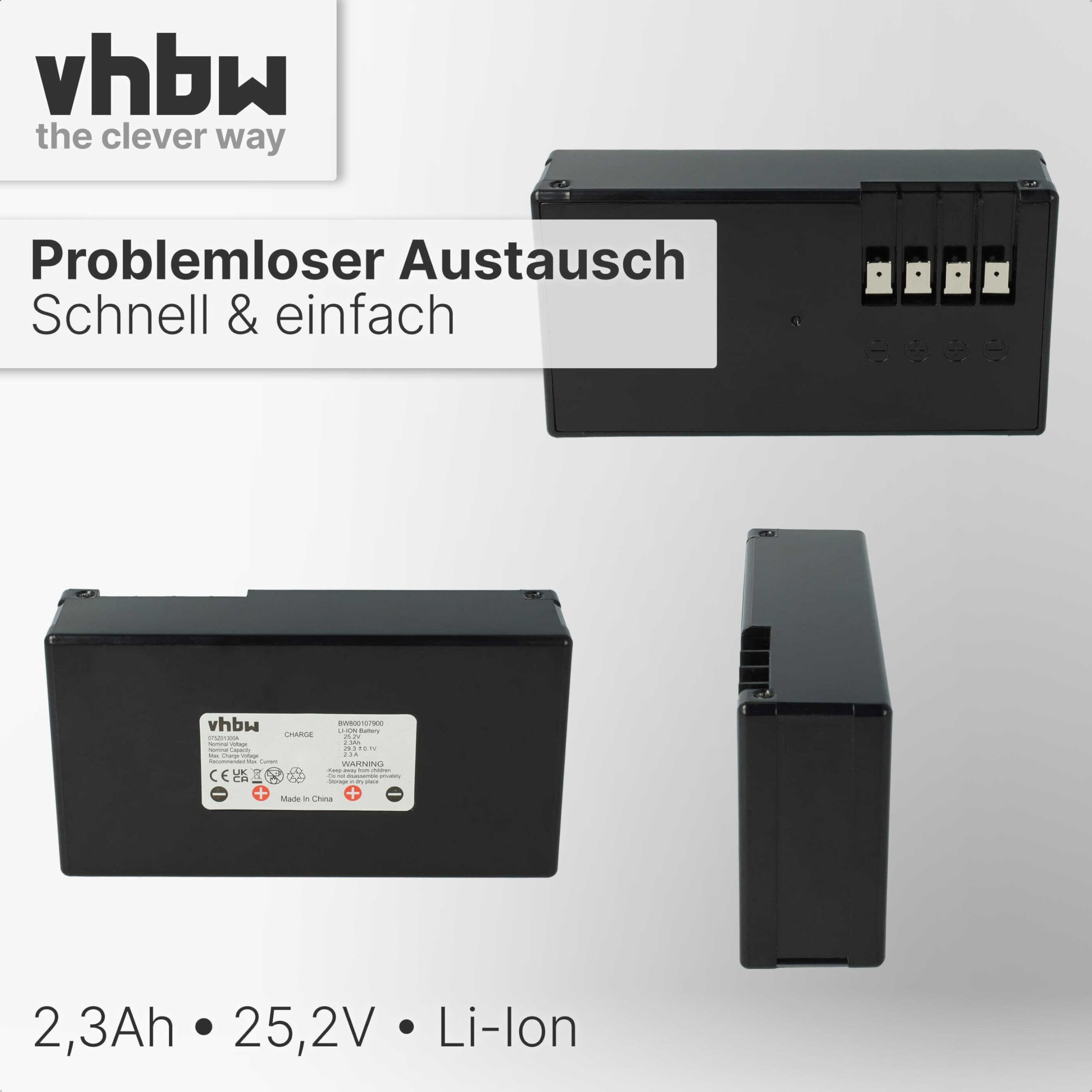 vhbw Akumulator kompatybilny z kosiarką automatyczną Stiga 125, 127, 200, 223, 225, 225s, 228, 228s (2300 mAh, 25,2 V, litowo-jonowa)