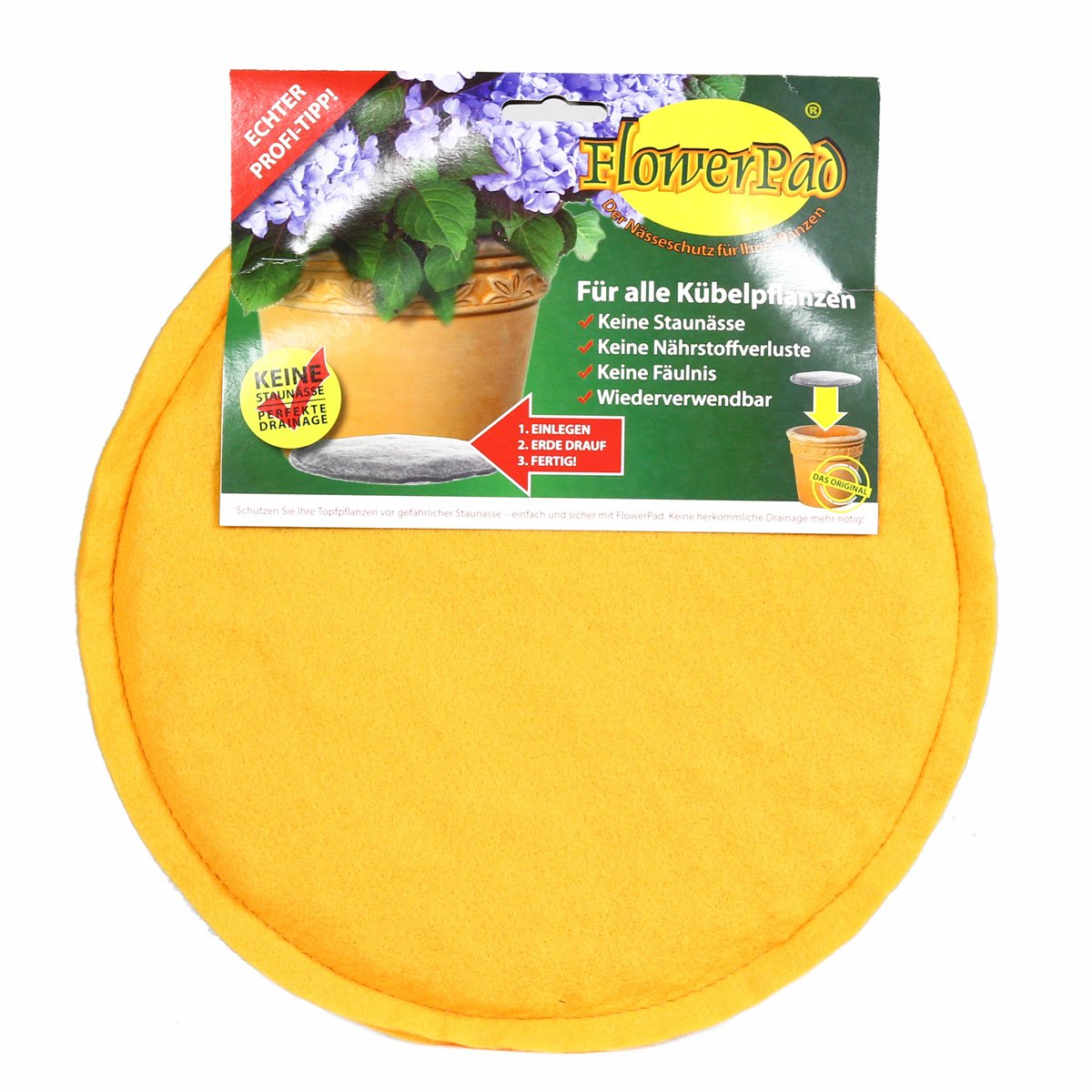 Hentschke KeramikFlowerPad Original 20 cm Professional Drainage for Plant Pots + Planters - Waterlogging Protection - Made in Germany