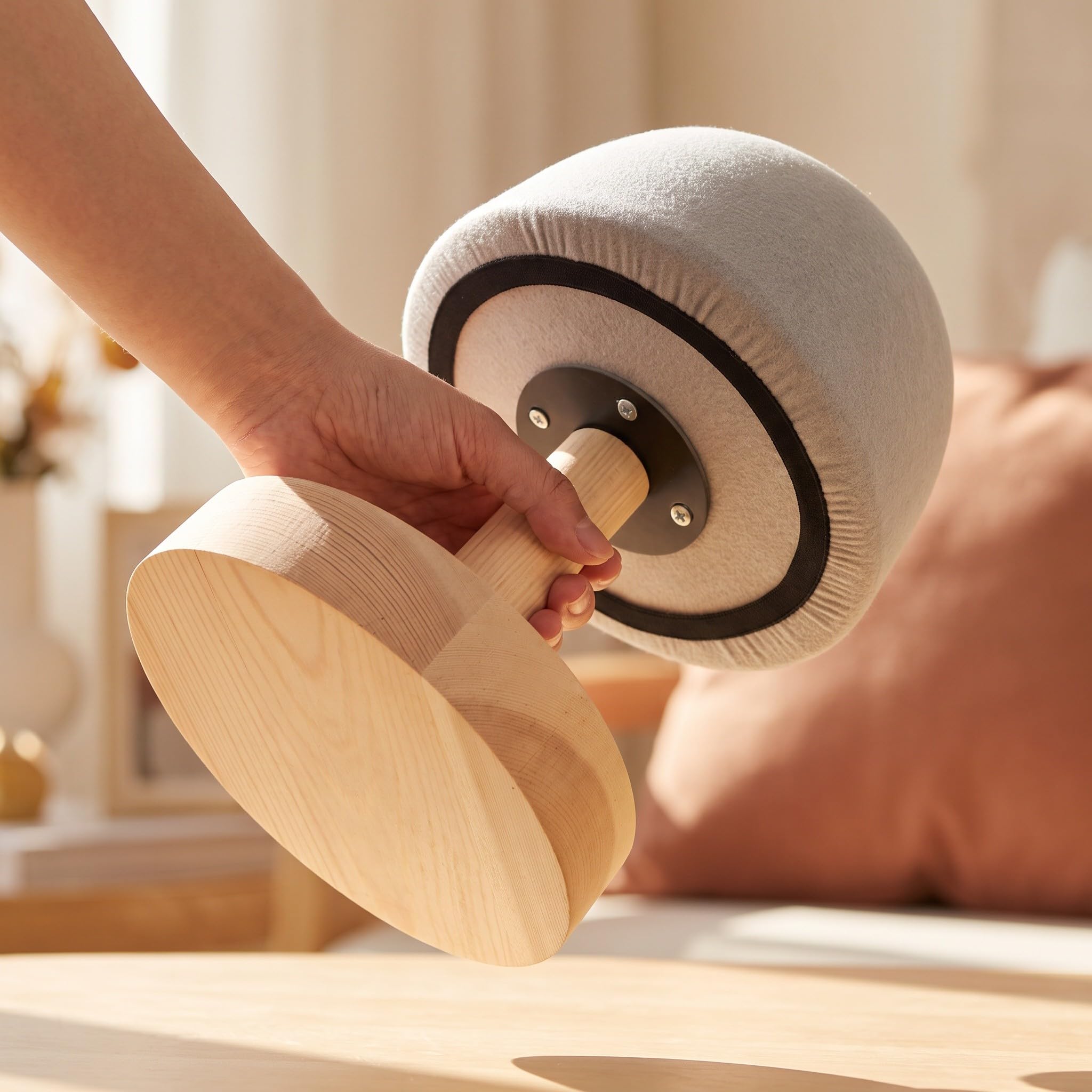 Tabla de Planchar de Madera para Sujetadores con Base Redonda